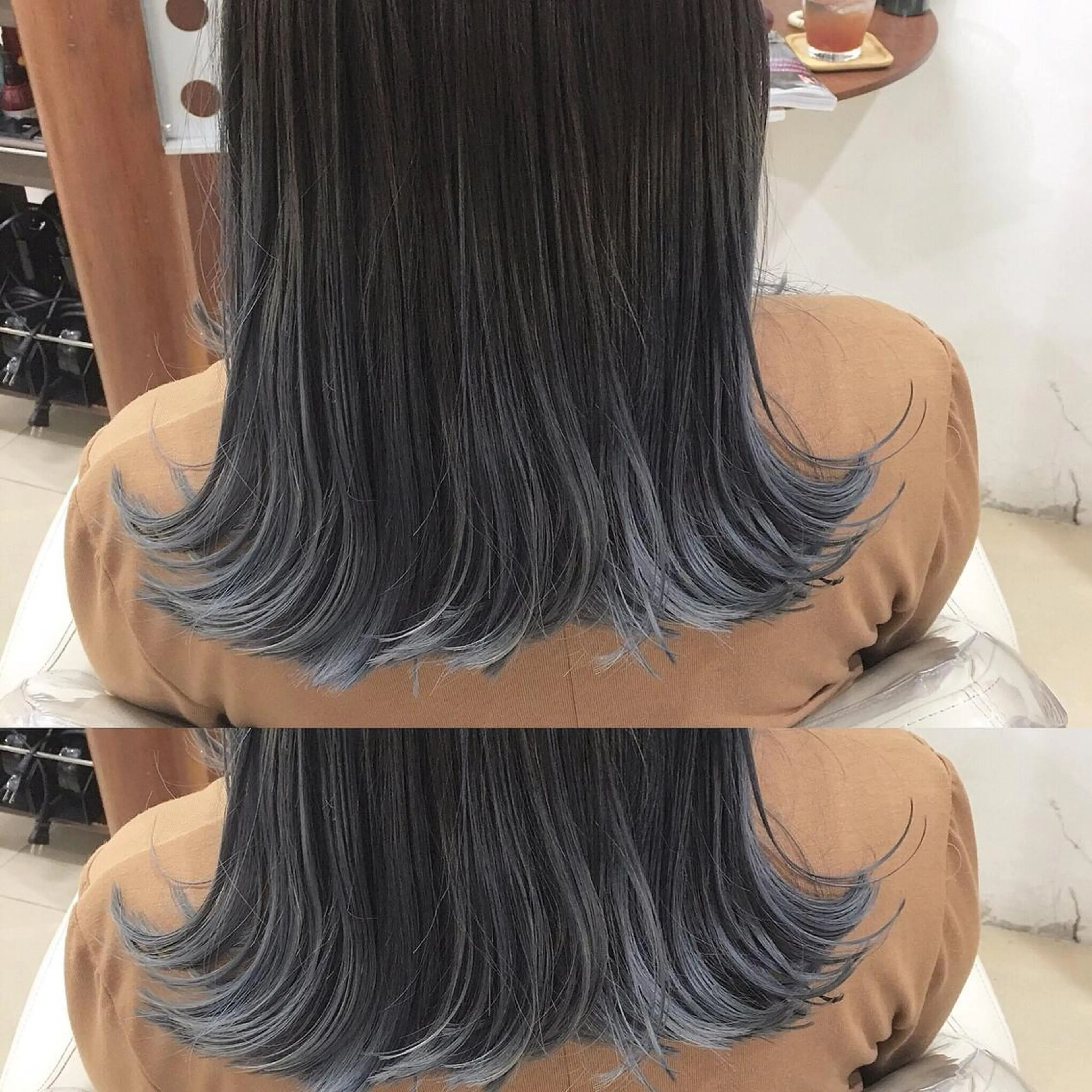 ロング 髪質改善 縮毛矯正 トリートメント 酸熱トリートメント ヘアカラー トリートメント コテ巻き風パーマ 河島恭平のヘアスタイル