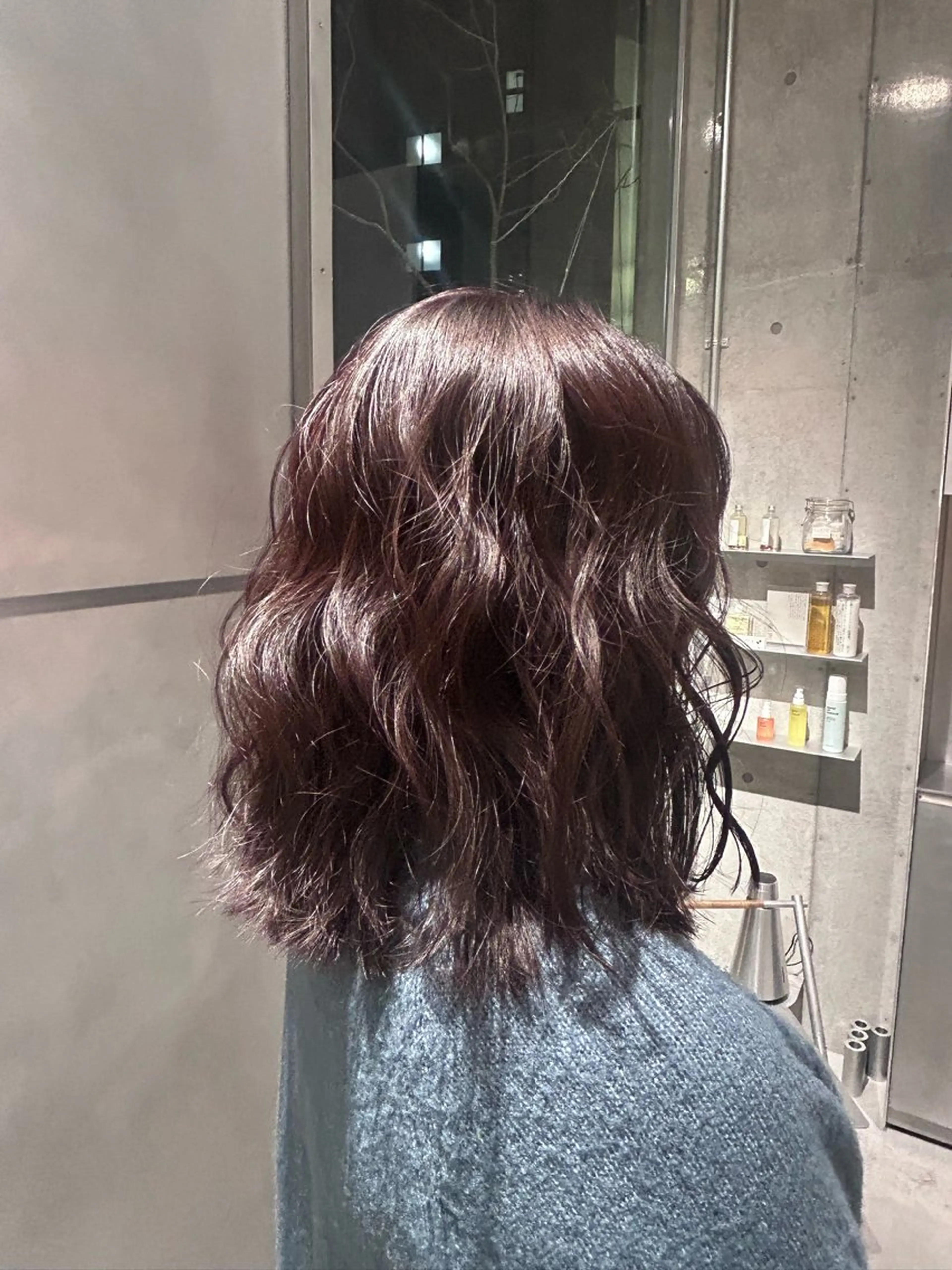 ミディアム カラー パープルカラー レッドカラー ヘアカラー トリートメント uusi所属・Serena 清澄白河のヘアスタイル