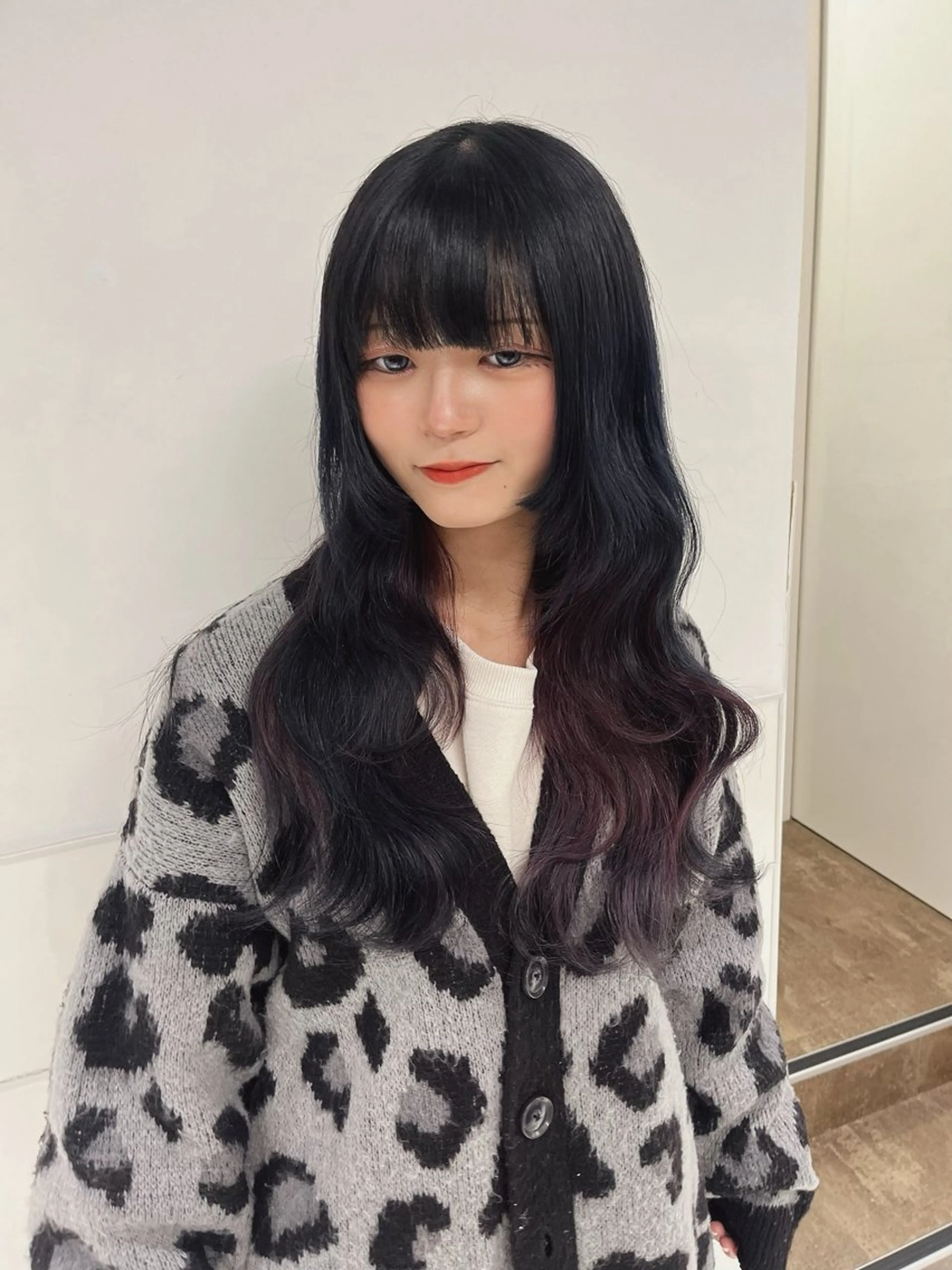 セミロング レイヤーカット りおな/エクステ /ミルクティーカラーのヘアスタイル