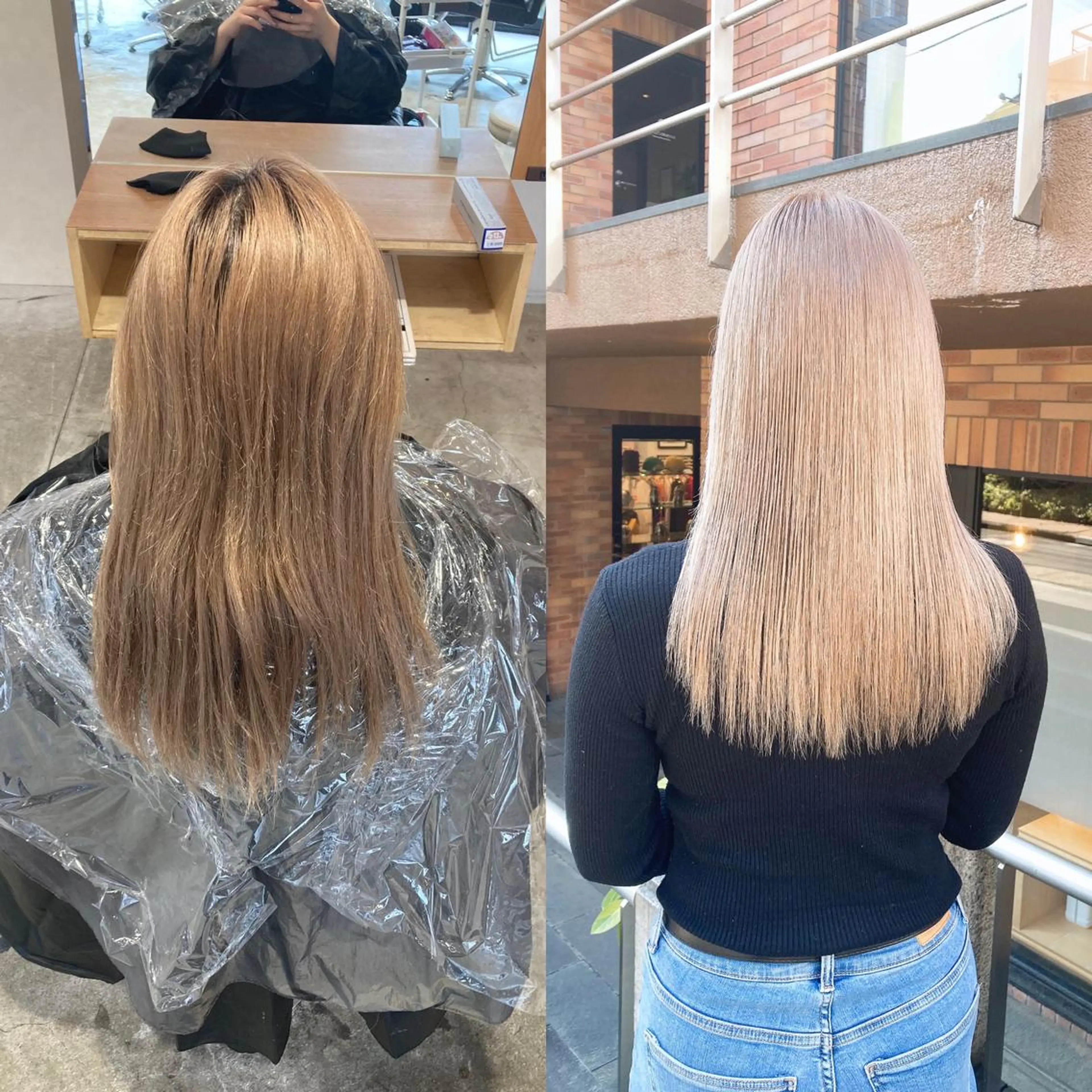 ロング カラー ブリーチ ブロンド ケアブリーチ ハイトーンカラー 💗モテ髪 ハイトーンあや💗のヘアスタイル