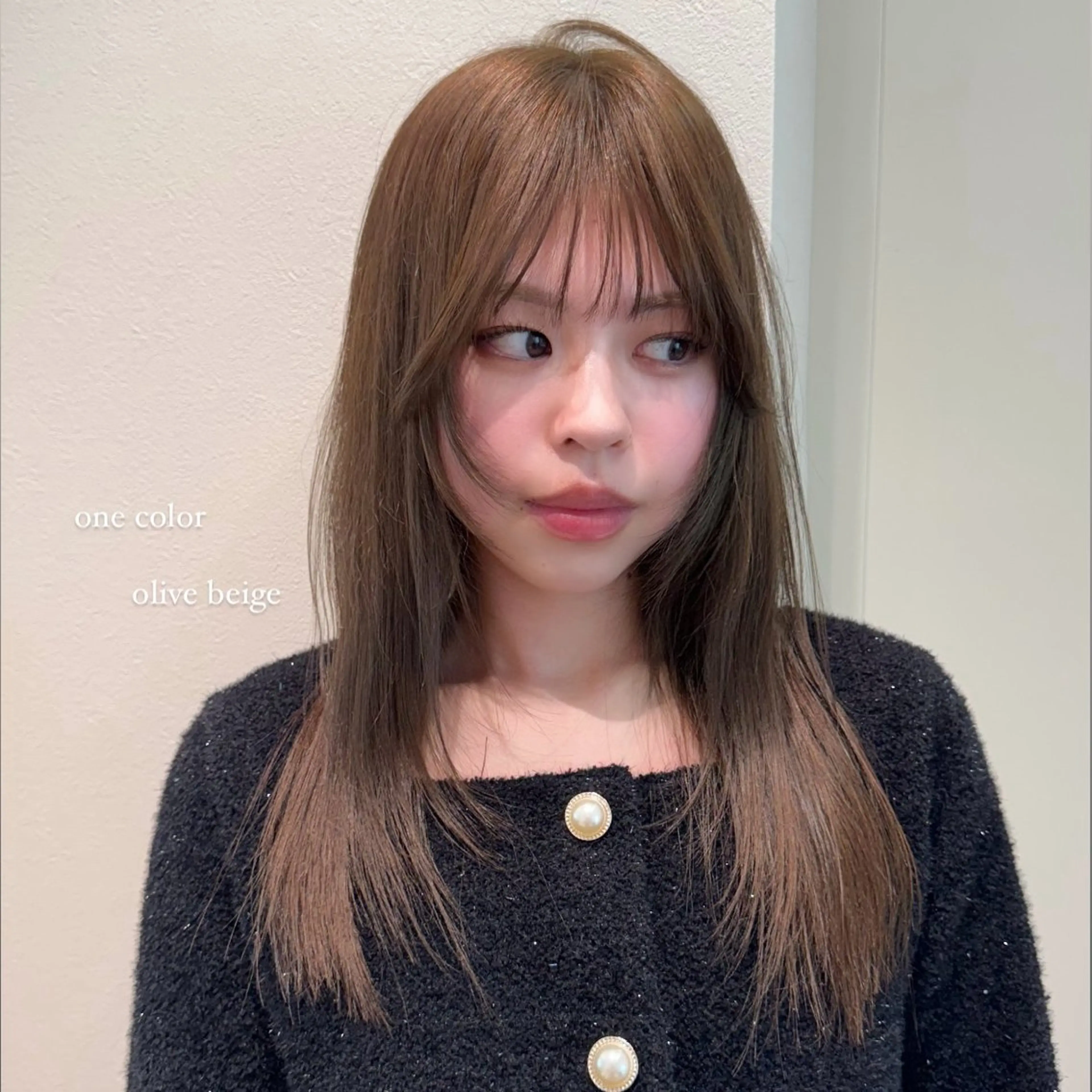 セミロング 顔まわりレイヤー 顔周りカット レイヤーカット カット ヘアカラー EMANON国分寺所属・透明感🍨レイヤー ヘアセット/miyuのヘアスタイル