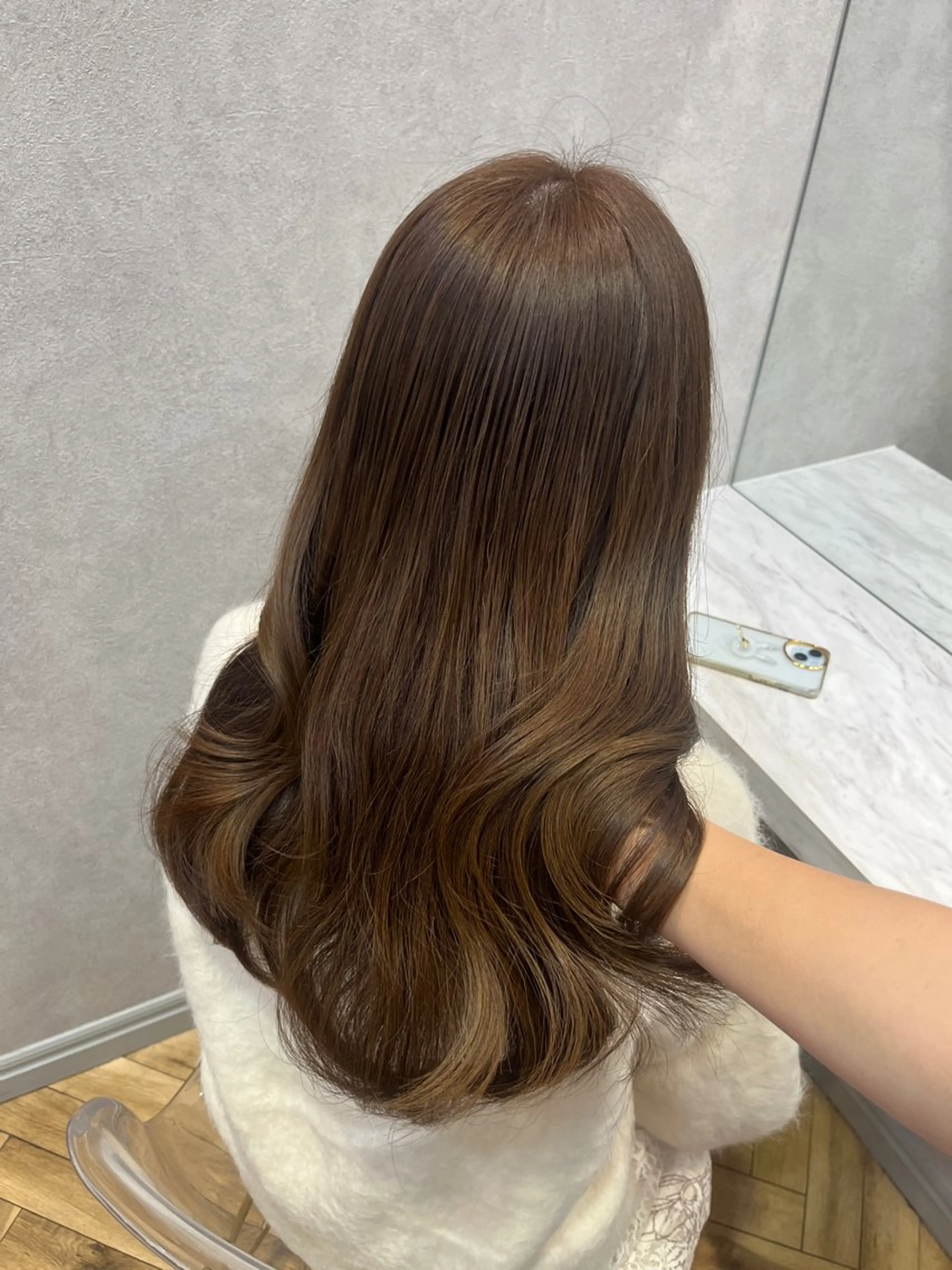 セミロング ヘアカラー トリートメント 韓国🎀レイヤー/艶 髪/縮毛矯正/ユリナのヘアスタイル