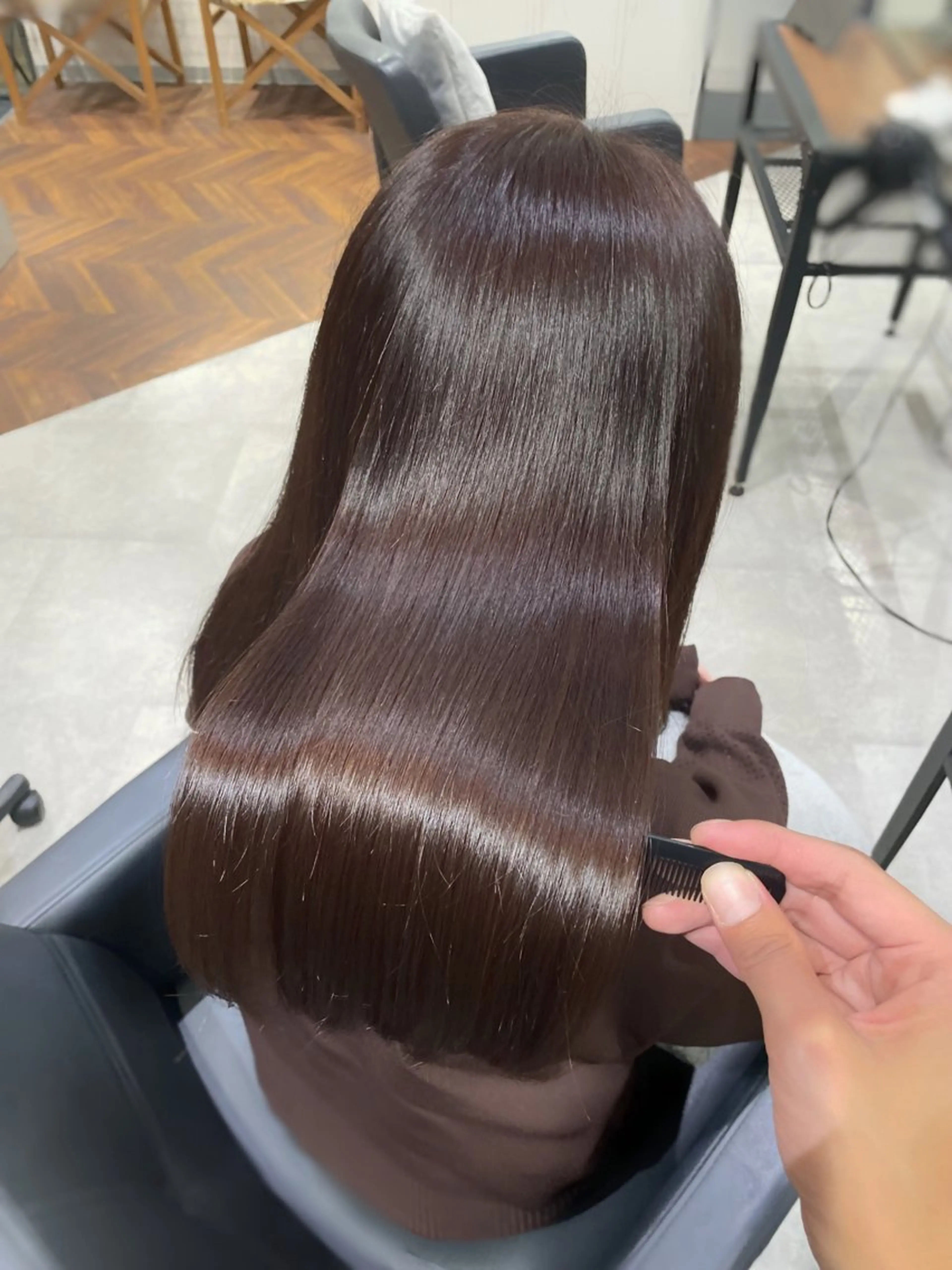 セミロング カット ヘアカラー トリートメント 杉野/髪質改善 Zina博多店長のヘアスタイル