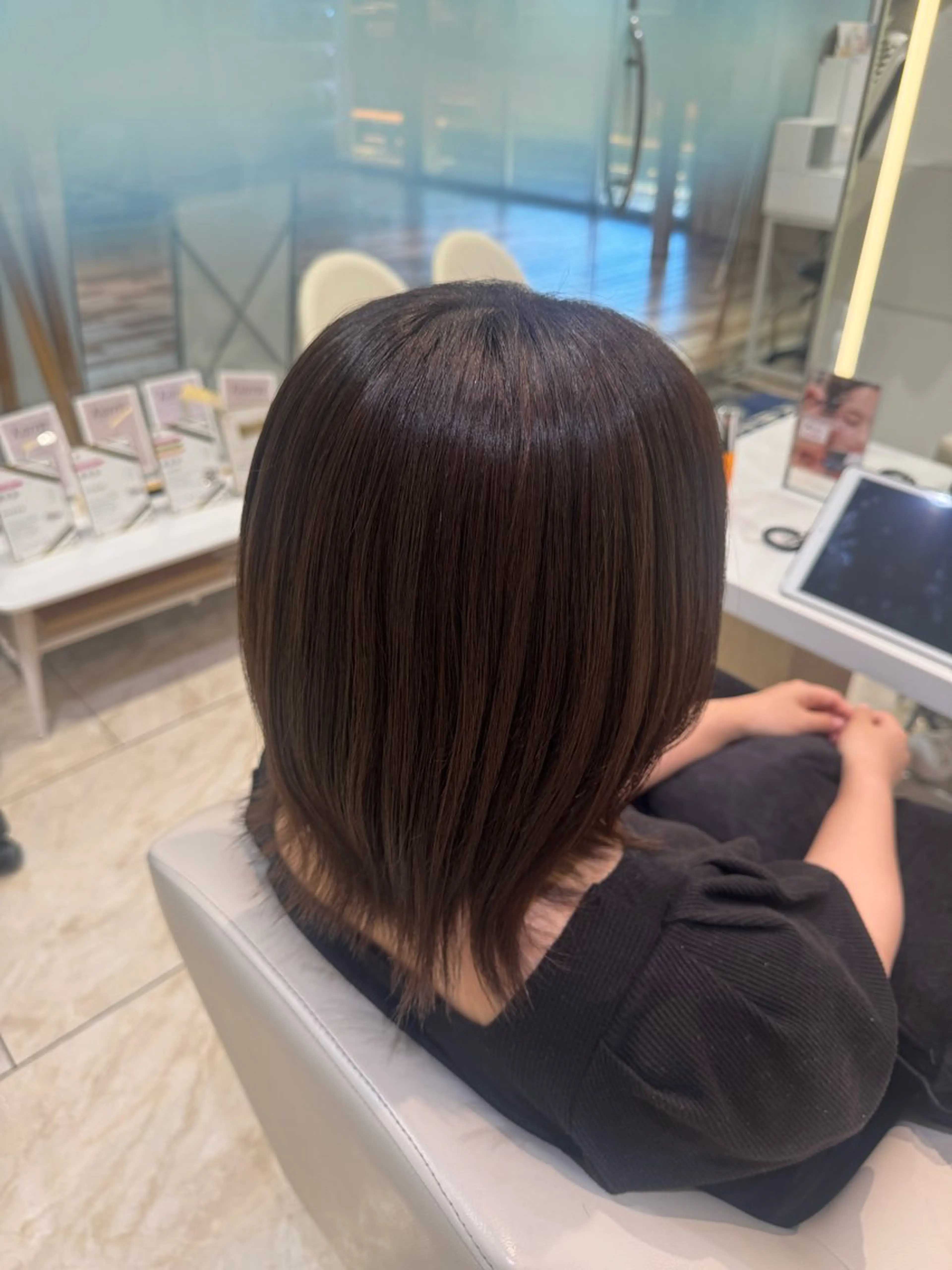 ロング カラー ブラウンカラー ヘアカラー ボブ‪✂️ スパ🫧kurehaのヘアスタイル