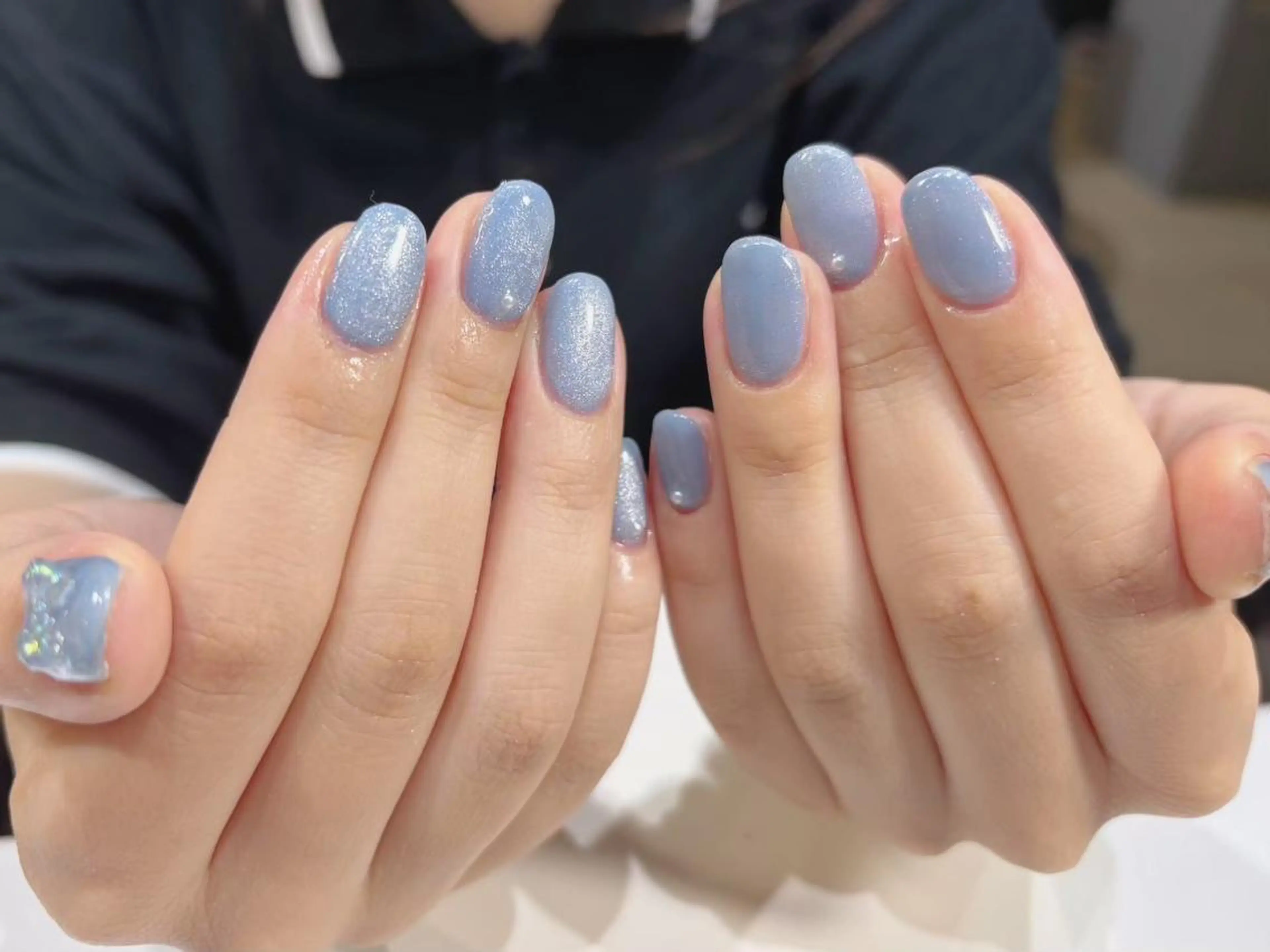 オフなし◆ハンドワンカラー・ラメグラデーション✨甘皮ケア込の写真