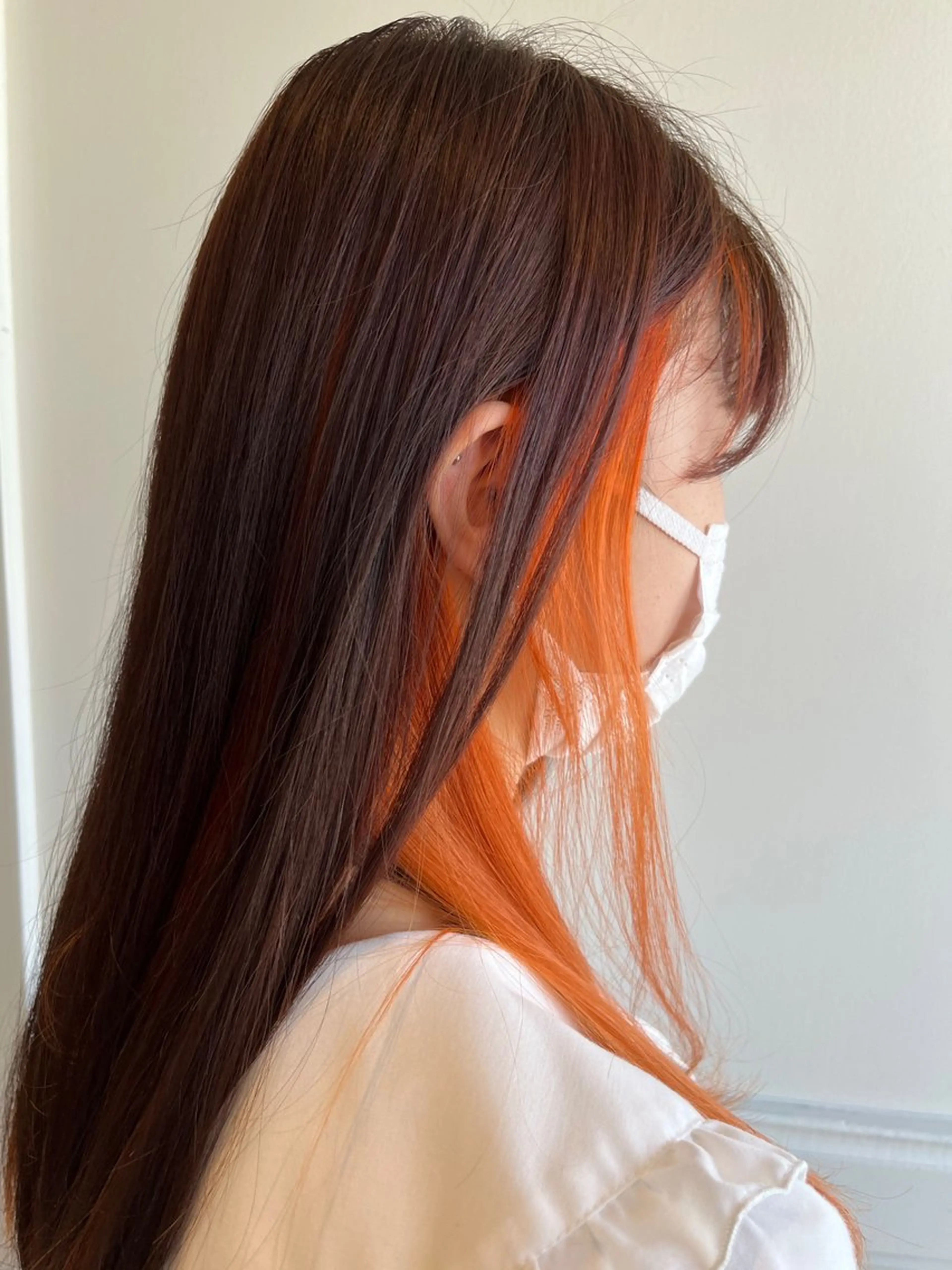 セミロング オレンジブラウン qulim hair所属・赤座 早紀【qulim】のヘアスタイル