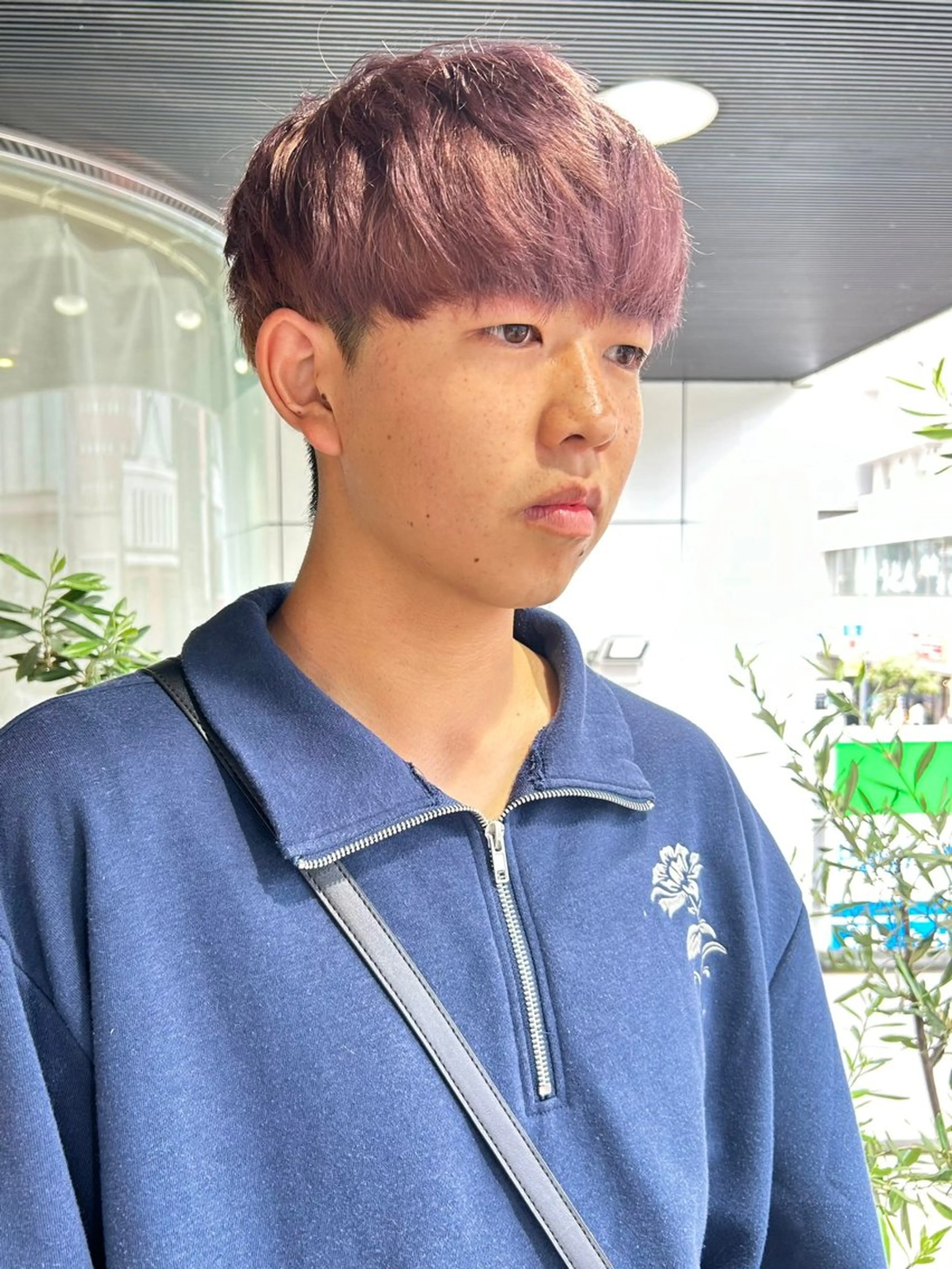 メンズ メンズブリーチ センターパート ダウンパーマ メンズ韓国風 メンズパーマ メンズ/ブリーチなし サクラ🌸のヘアスタイル