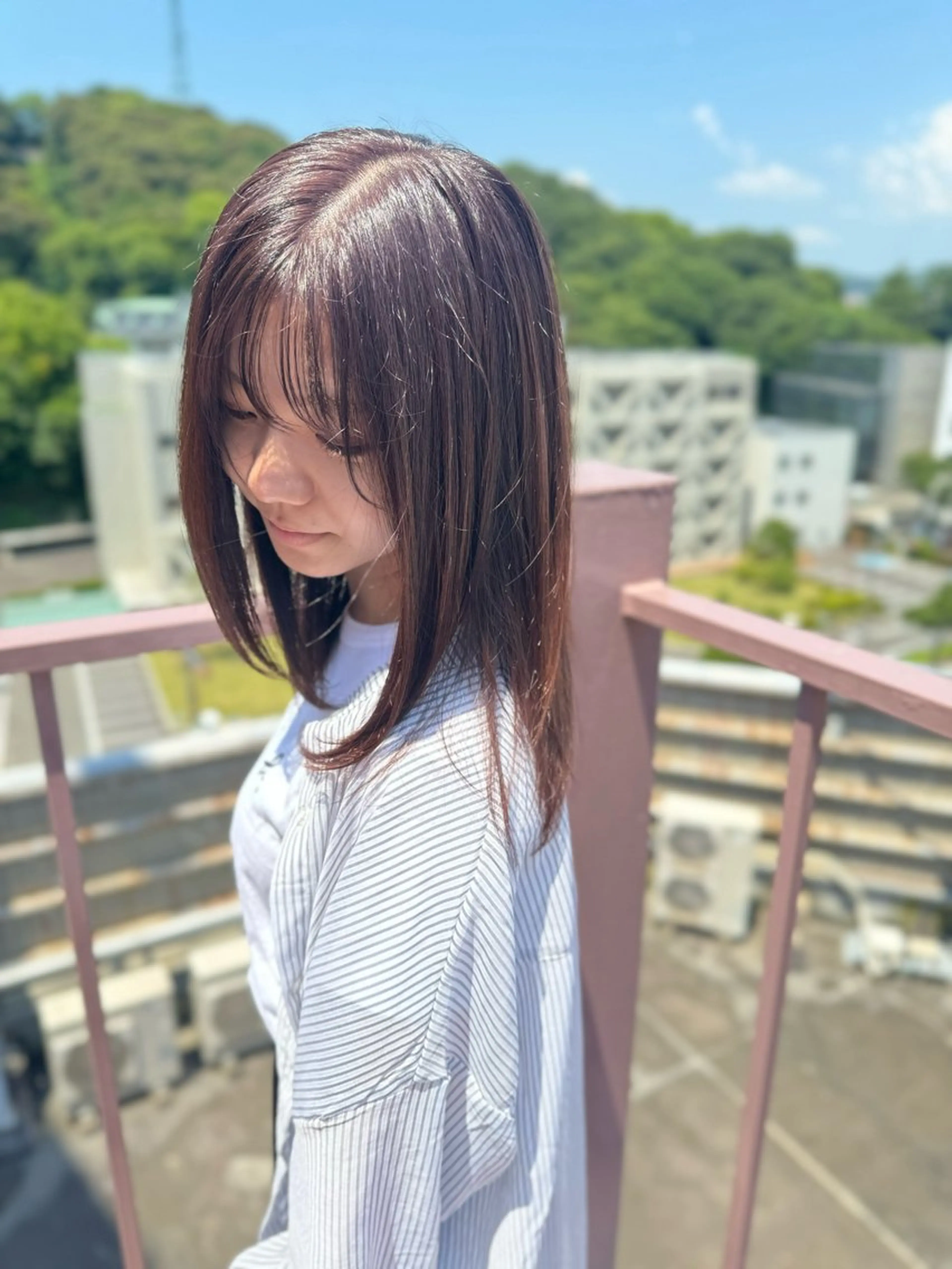 セミロング カラー ベージュカラー ブラウンカラー ブラウンベージュ カット ヘアカラー Viage （ビアージュ）のヘアスタイル