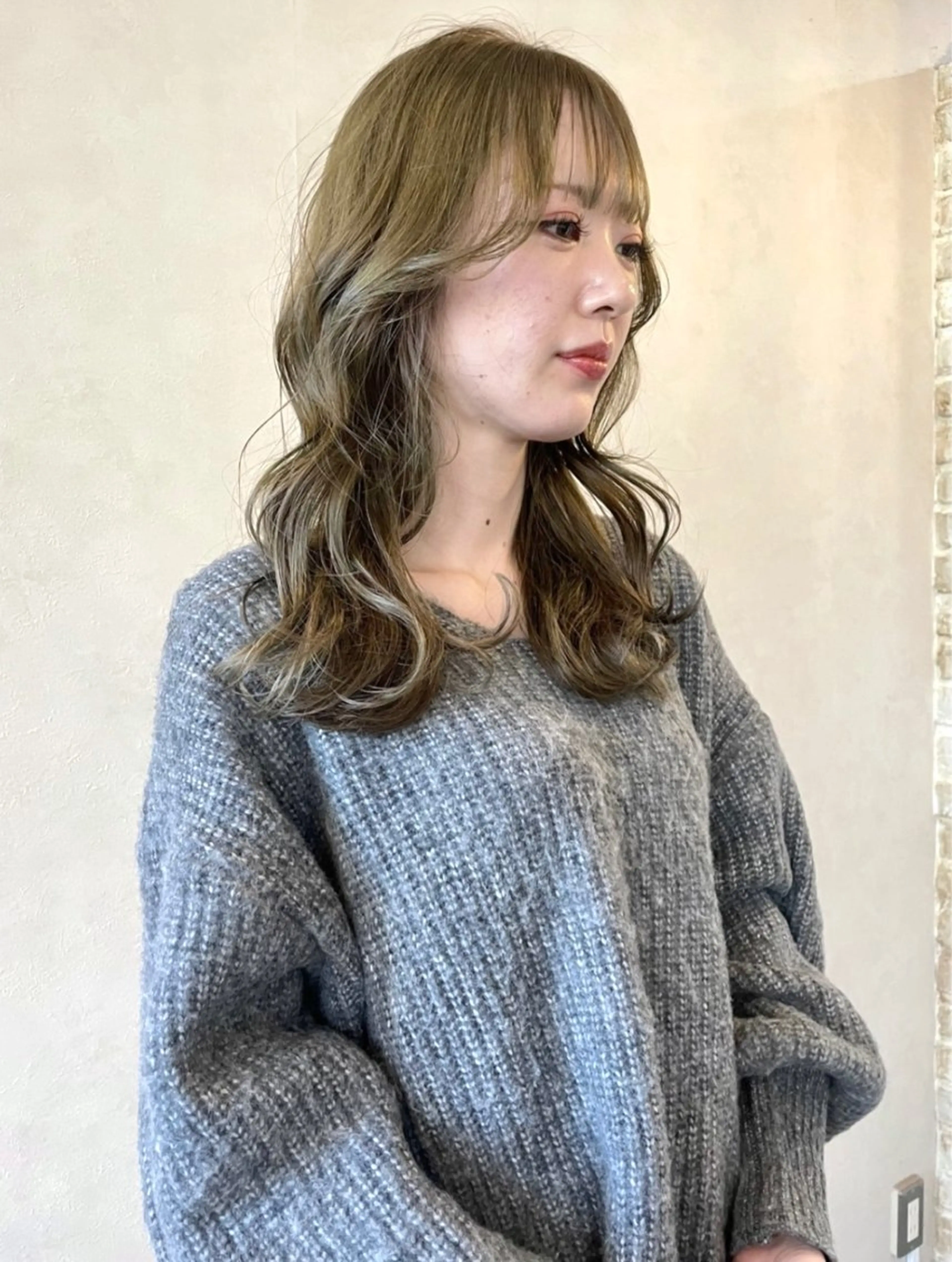 セミロング カラー カット ヘアカラー Peg.hair所属・柔らかhair🤍 Rinaのヘアスタイル