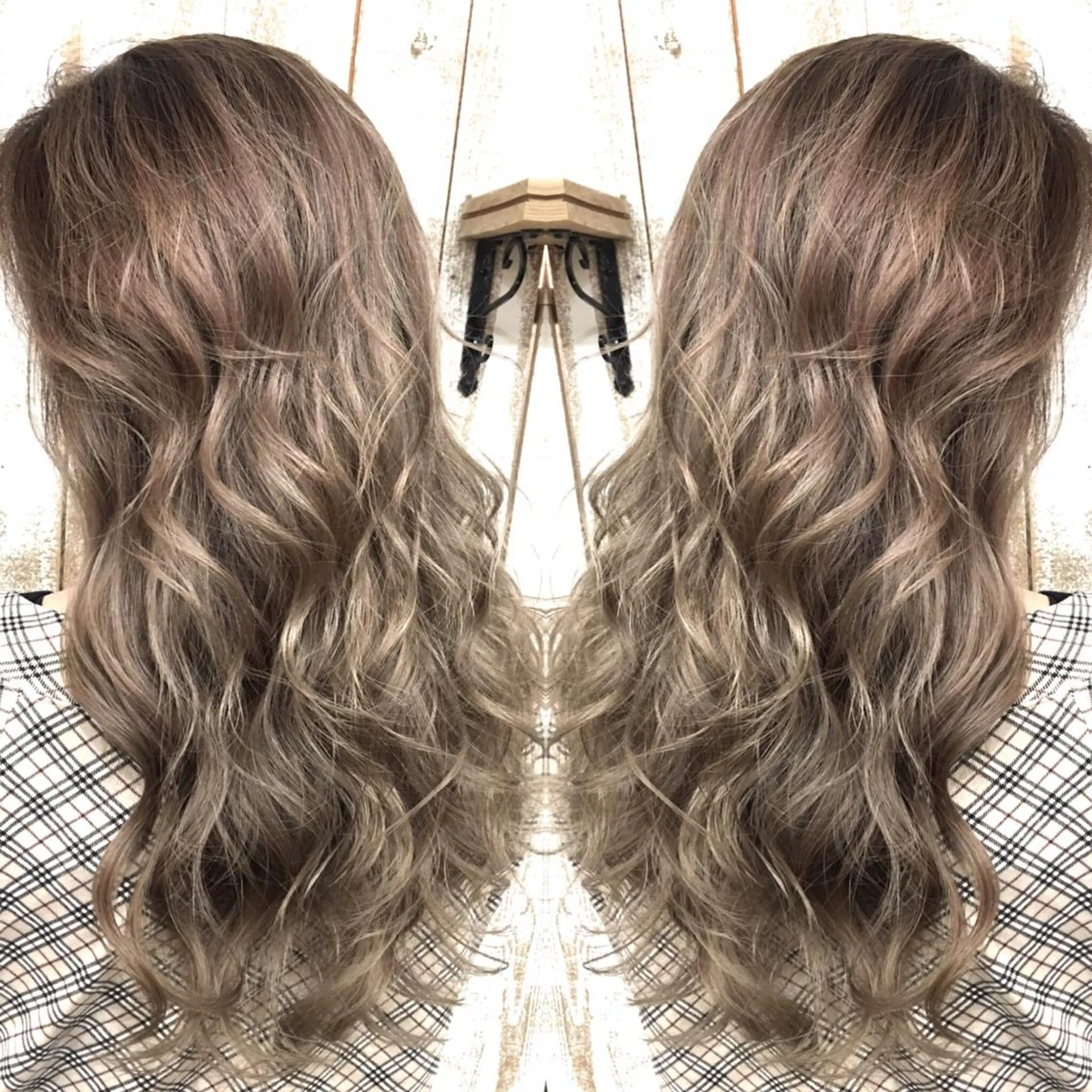 ロング カラー バレイヤージュ ベージュカラー レイヤーカット ヘアカラー トリートメント 井上 一平のヘアスタイル