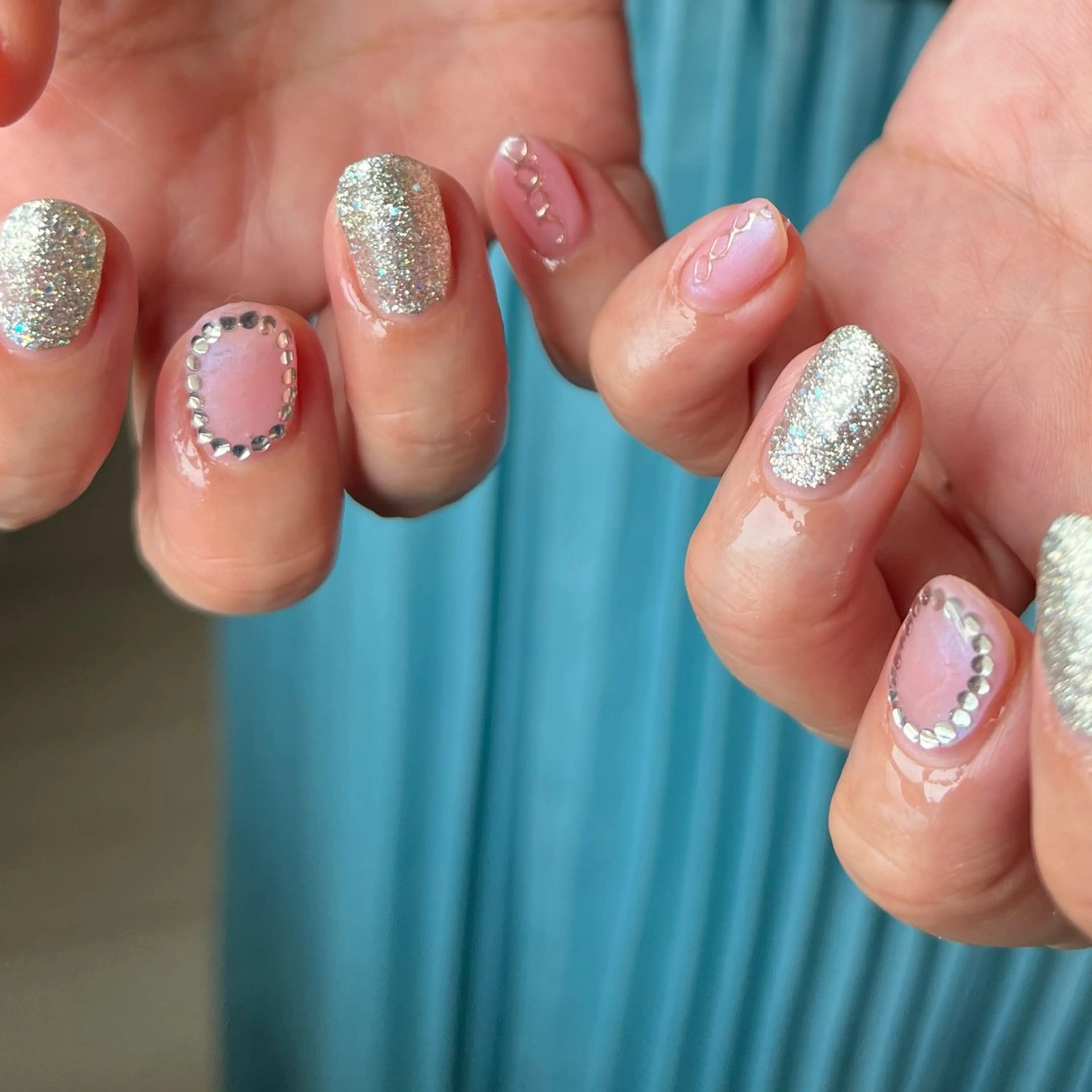 ネイル キラキラネイル ピンク PARU nailのネイルデザイン