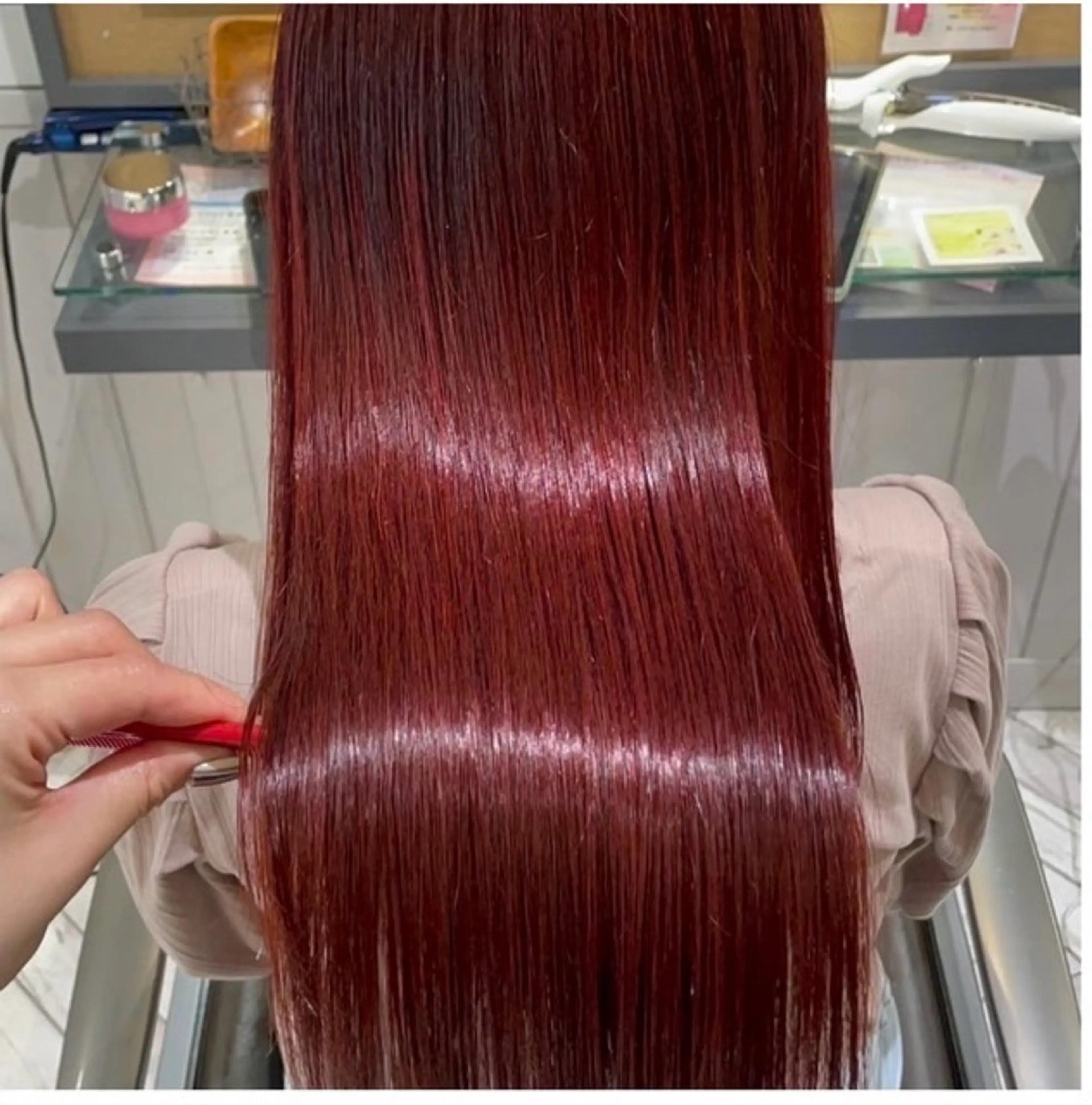 [平日限定]🌈うるツヤカラー＋1stepトリートメント🌈当日予約🆗一週間持ちのトリートメント付き‼️の写真