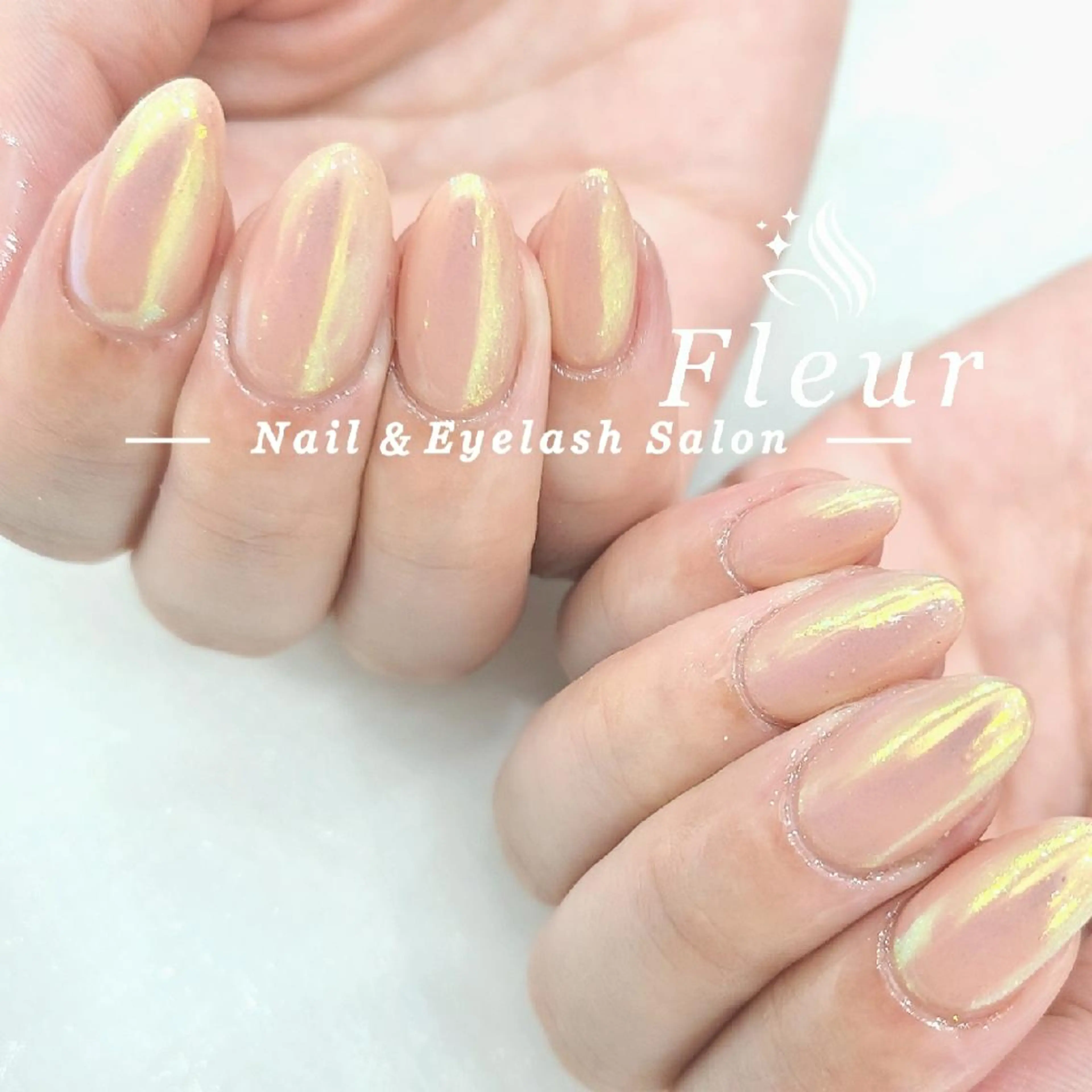ショート ネイル ミラーネイル nail&eye ♡Fleur♡のネイルデザイン