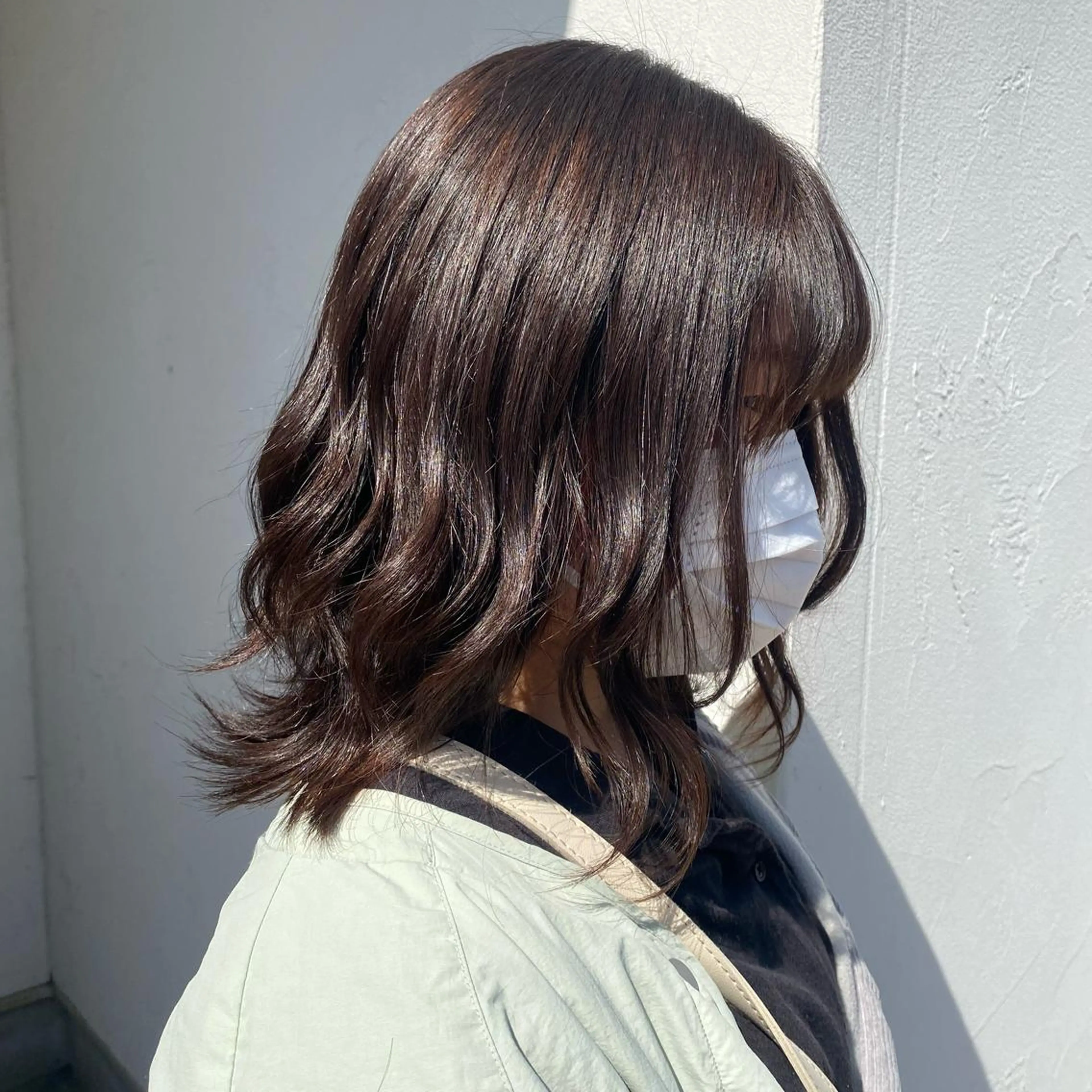 ミディアム 永田 彩華のヘアスタイル