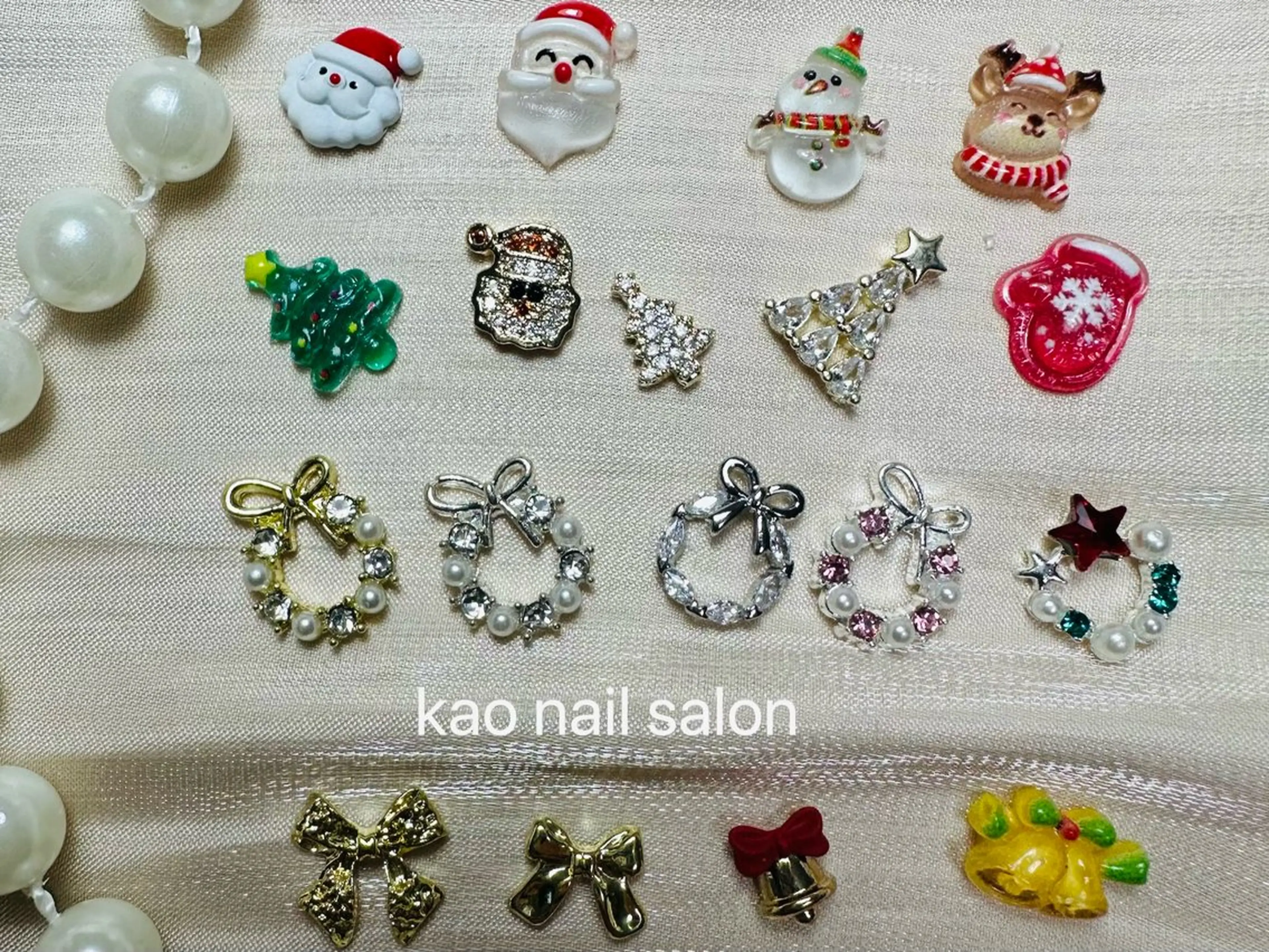 ネイル 冬ネイル クリスマス kao nail マグネット/長さだしのネイルデザイン