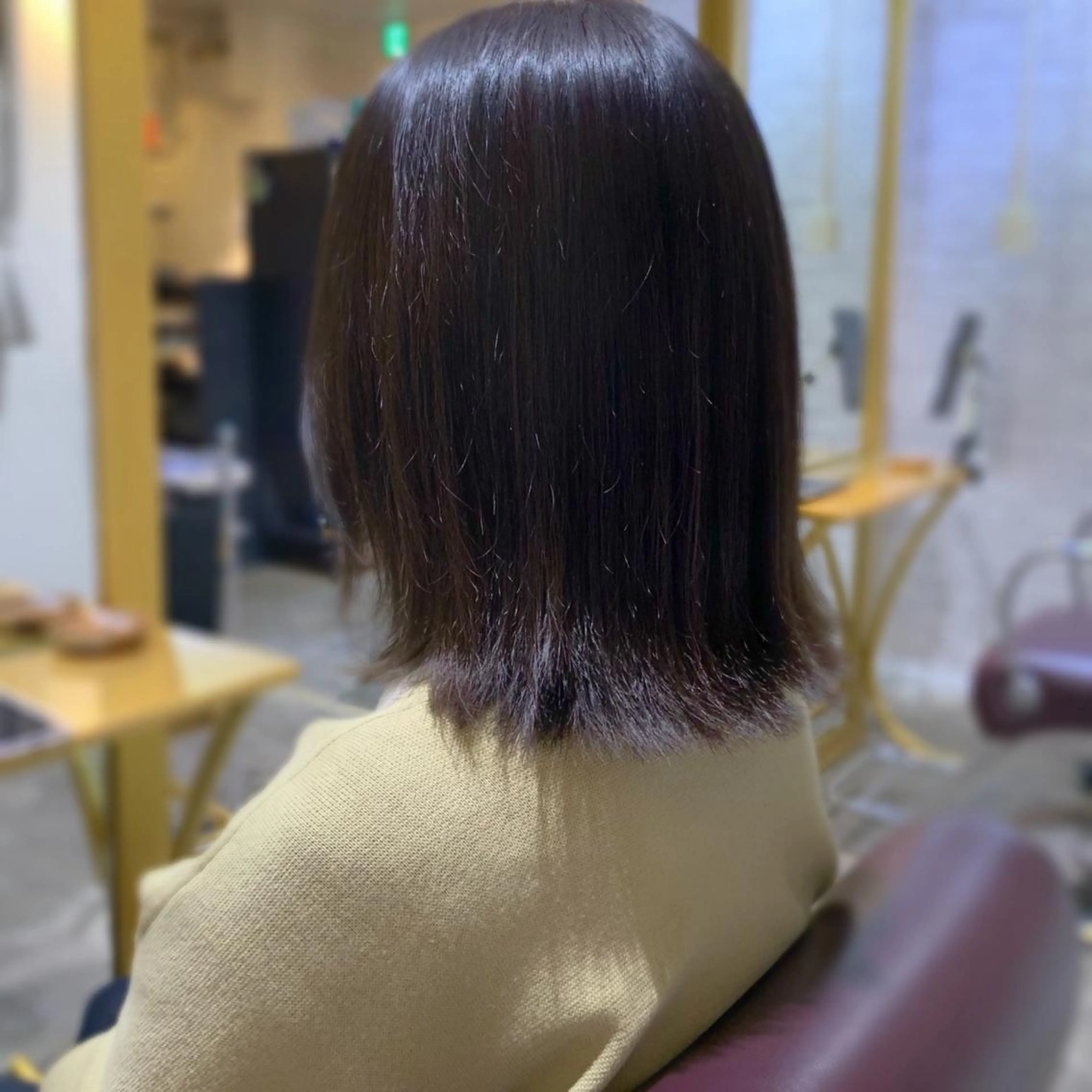 ミディアム ヘアカラー 韓国ヘア/縮毛矯正 🧡艶カラーSakiのヘアスタイル