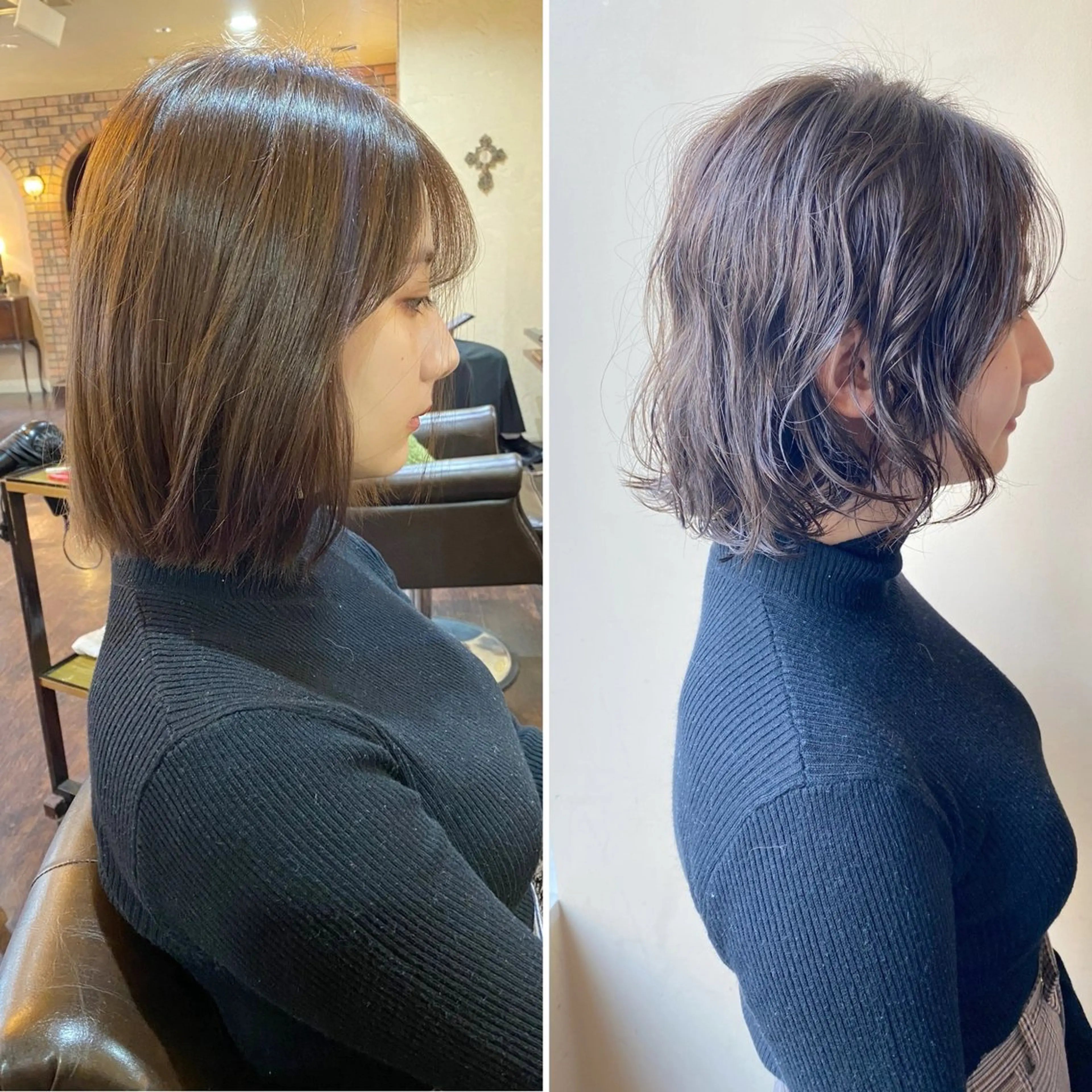 似合わせカット+ダメージレスパーマ+極上トリートメントの写真