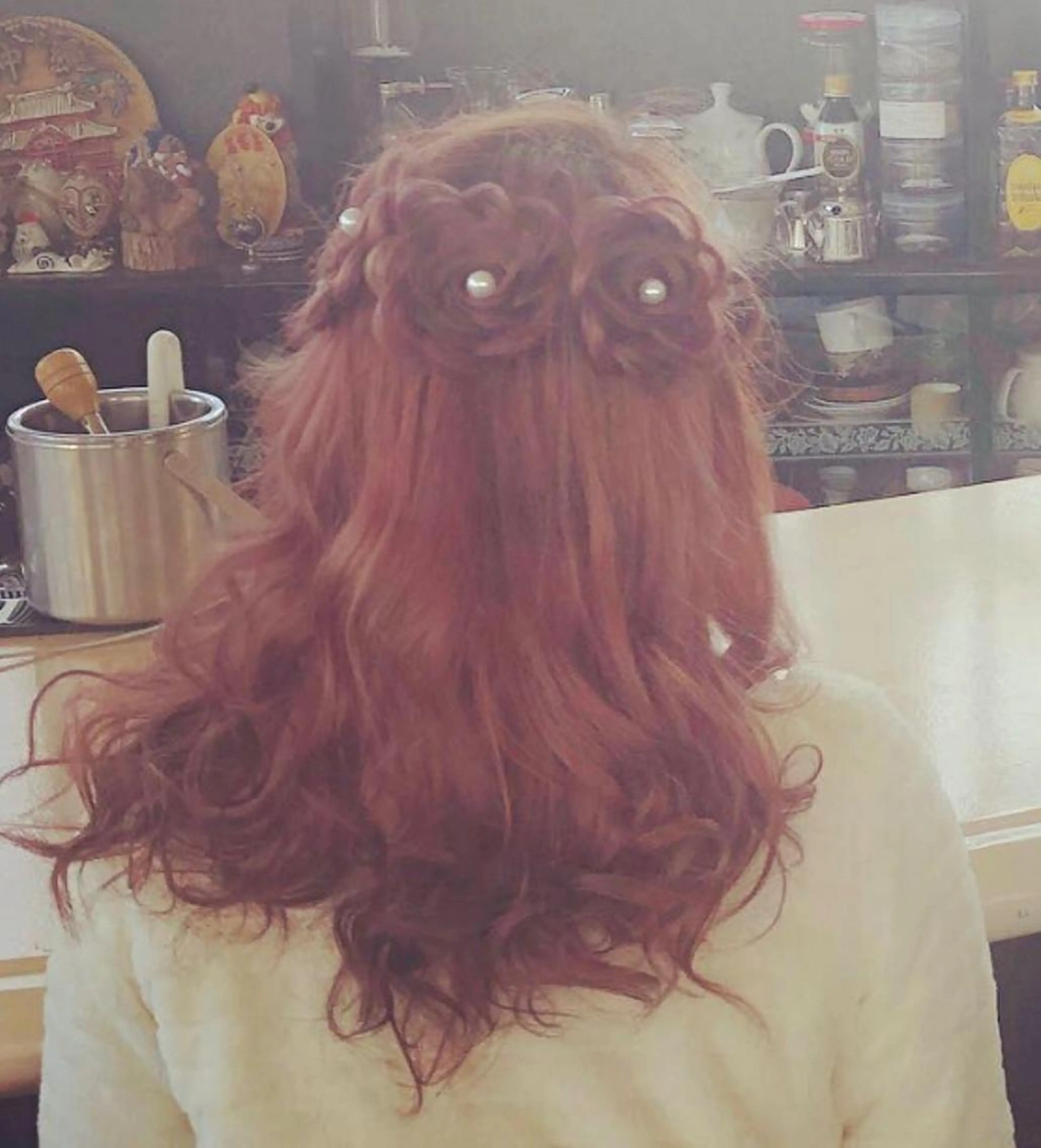 ロング カラー パーマ ヘアアレンジ メンズ キッズ ネイル マツエク・マツパ 銀河 ティンガーラのヘアスタイル