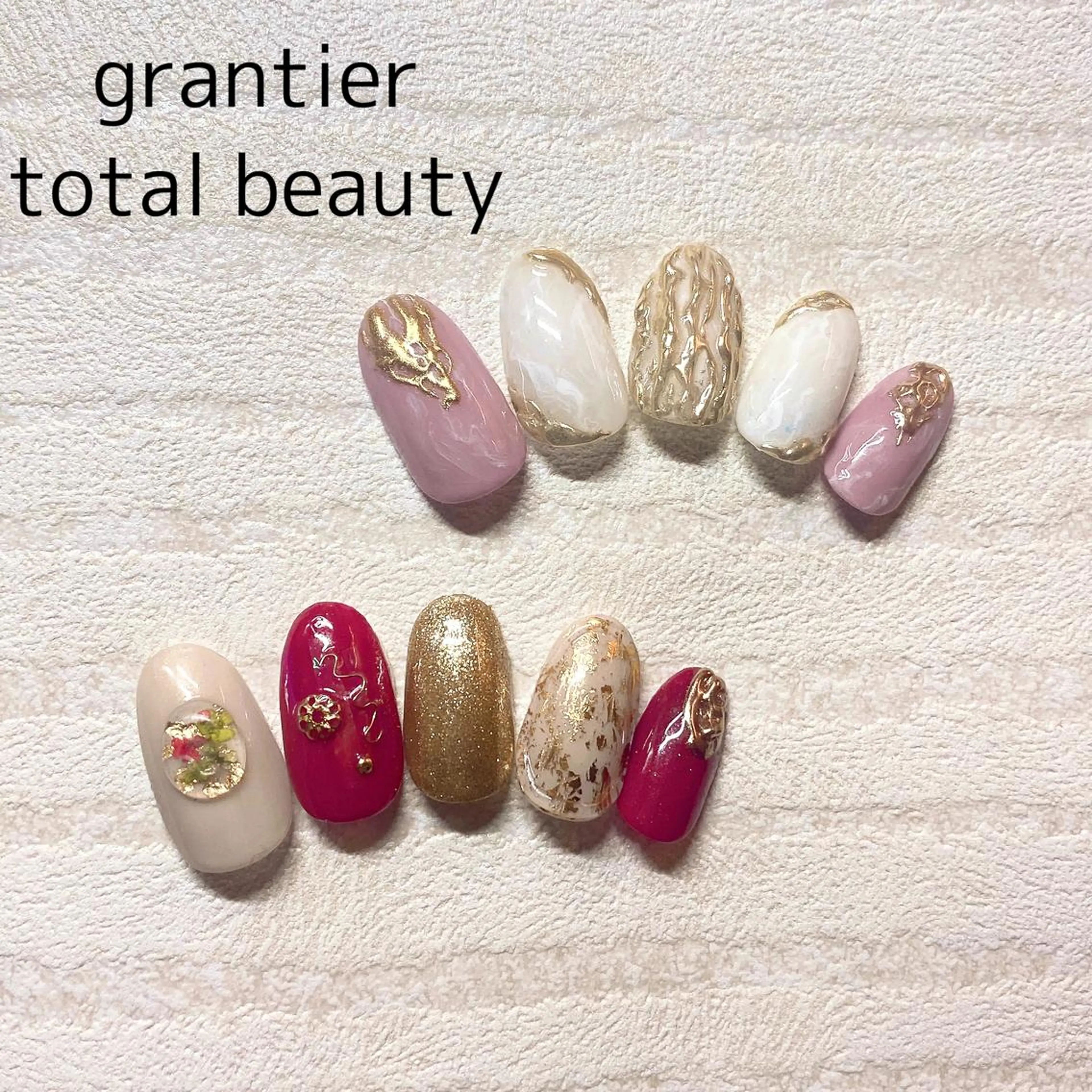 ネイル 成人式 春ネイル ハンドネイル grantier beautyのネイルデザイン