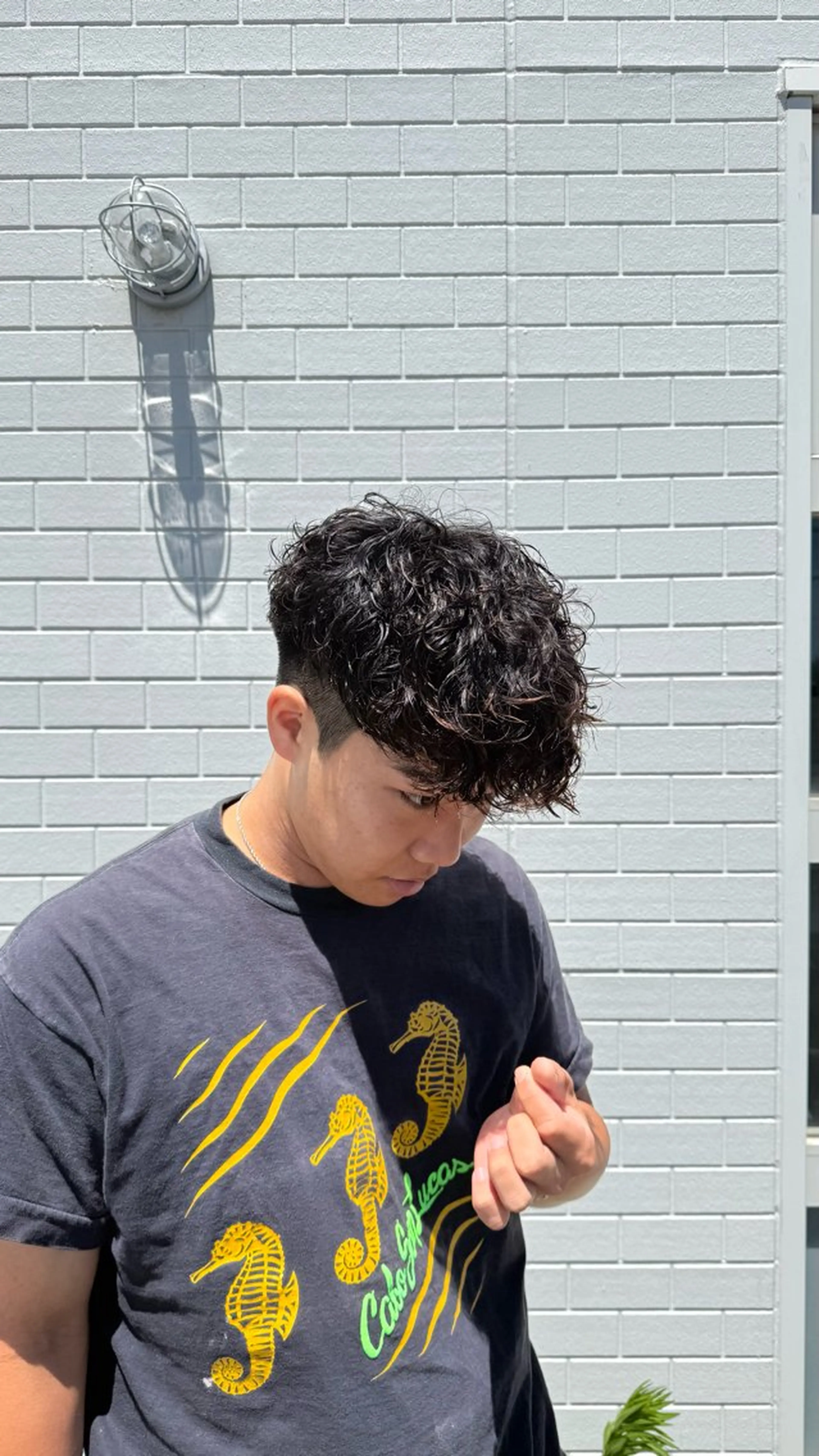 メンズ スペインカール UEKI TOWAのヘアスタイル