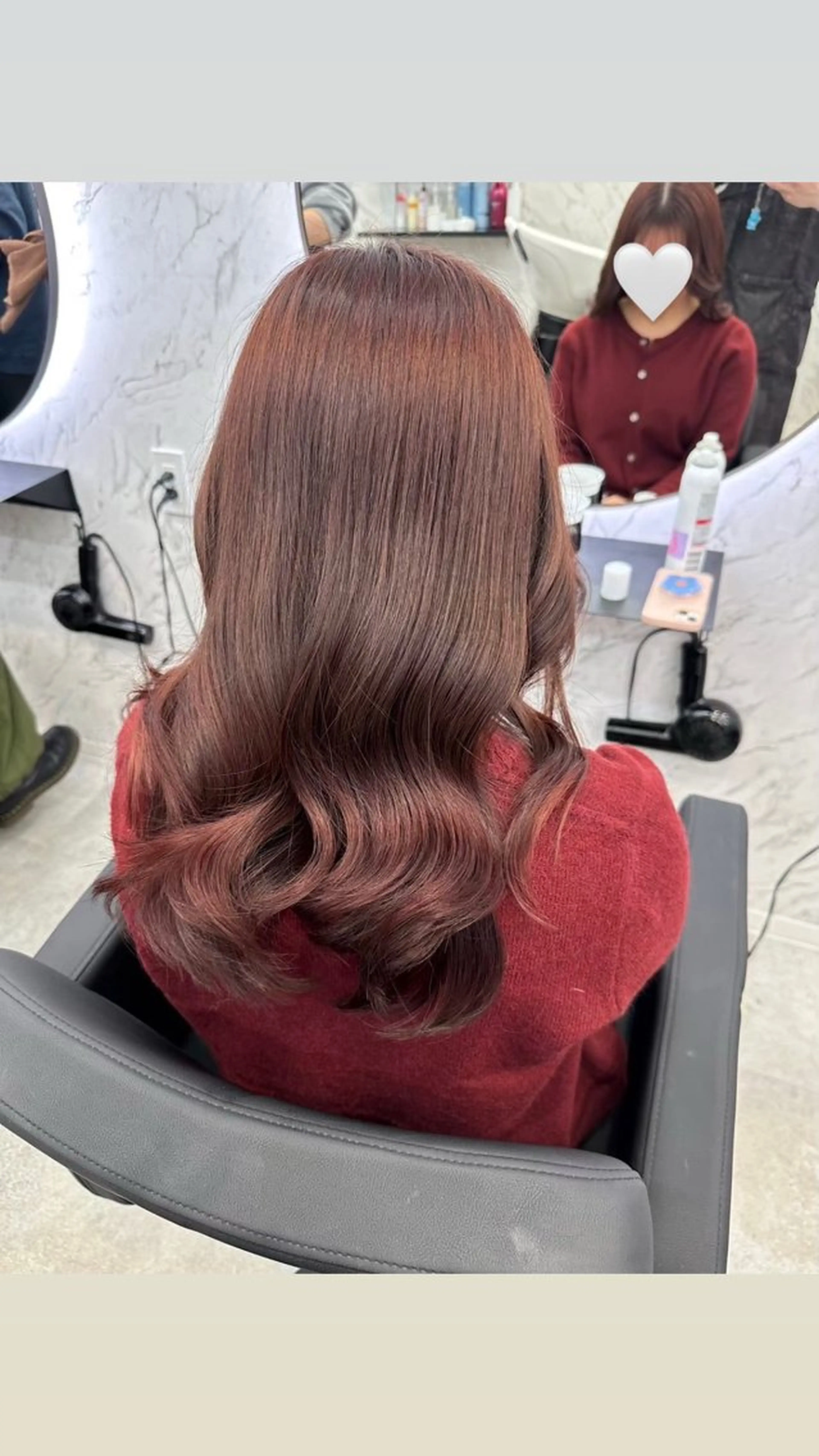 ロング カラー ブラウンカラー レッドカラー レッドブラウン ヘアカラー トリートメント 韓国艶カラー 🇰🇷💎MIUのヘアスタイル