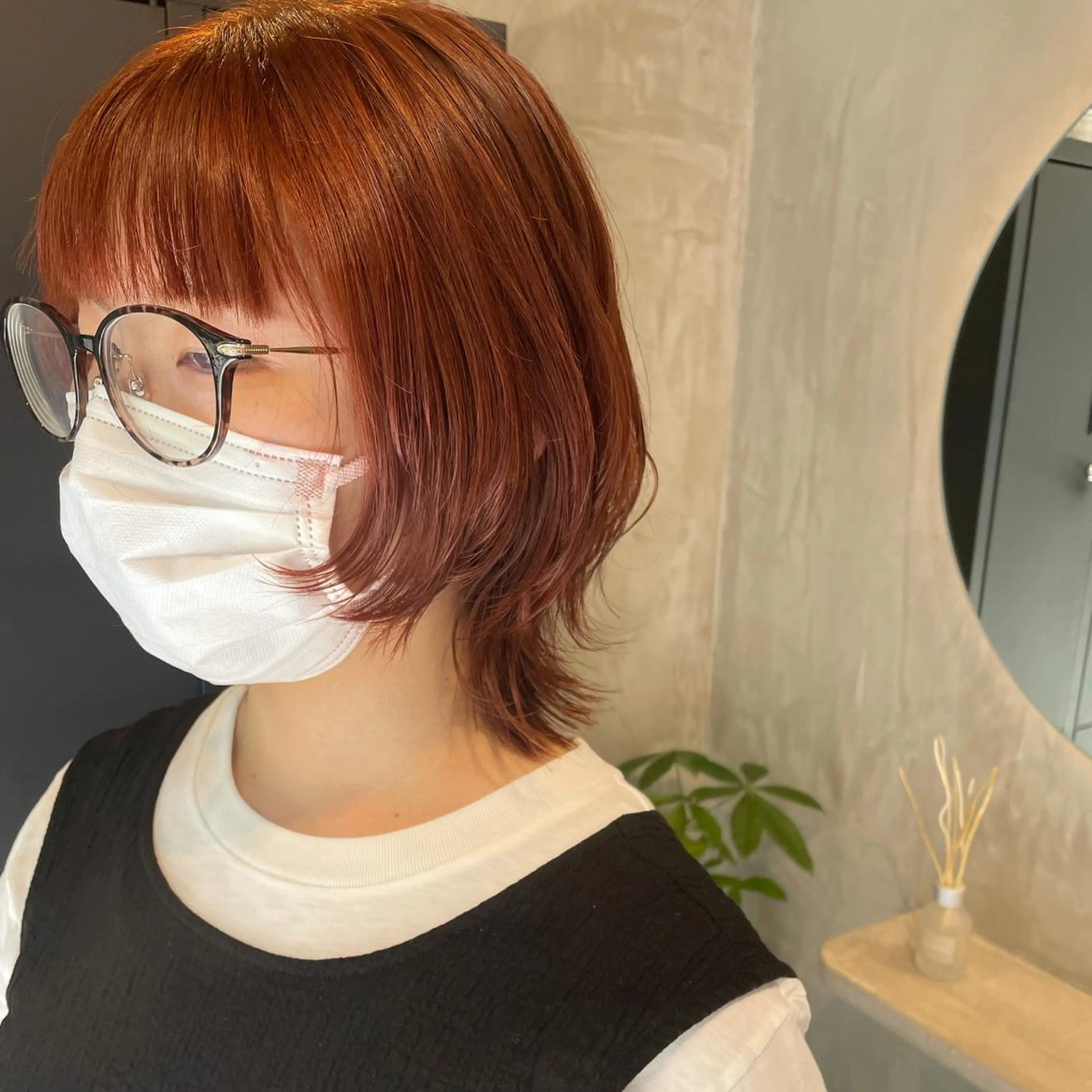 ミディアム カラー カット ヘアカラー トリートメント ヘアセット ヤマモト マイのヘアスタイル