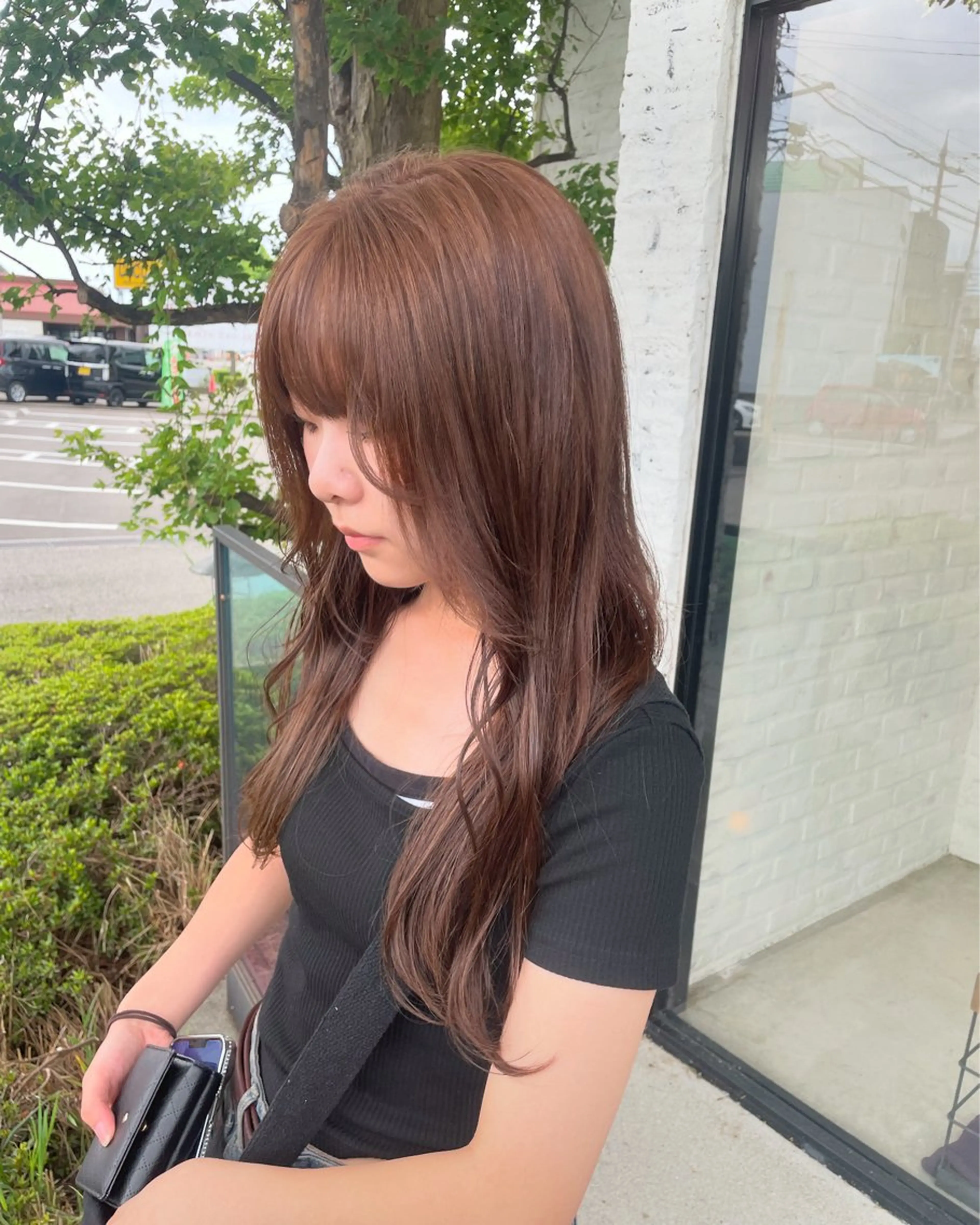 セミロング カット ヘアカラー テラダ ユウシンのヘアスタイル