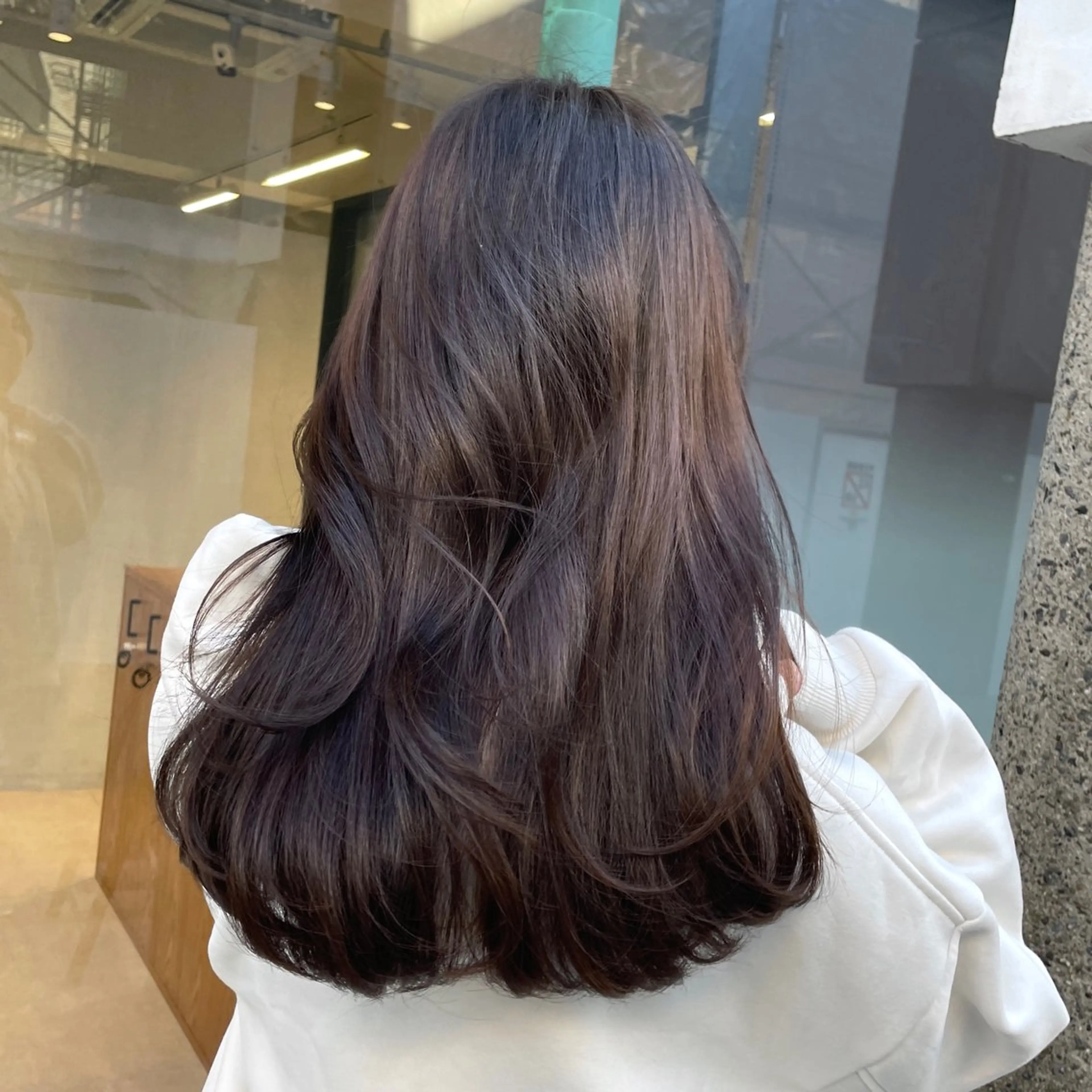 セミロング カラー ブラウンカラー ハイライトカラー モカブラウン ハイライト カット ヘアカラー DX SHARE SALON所属・matka白髪ぼかし 大人ヘア/KEIKOのヘアスタイル