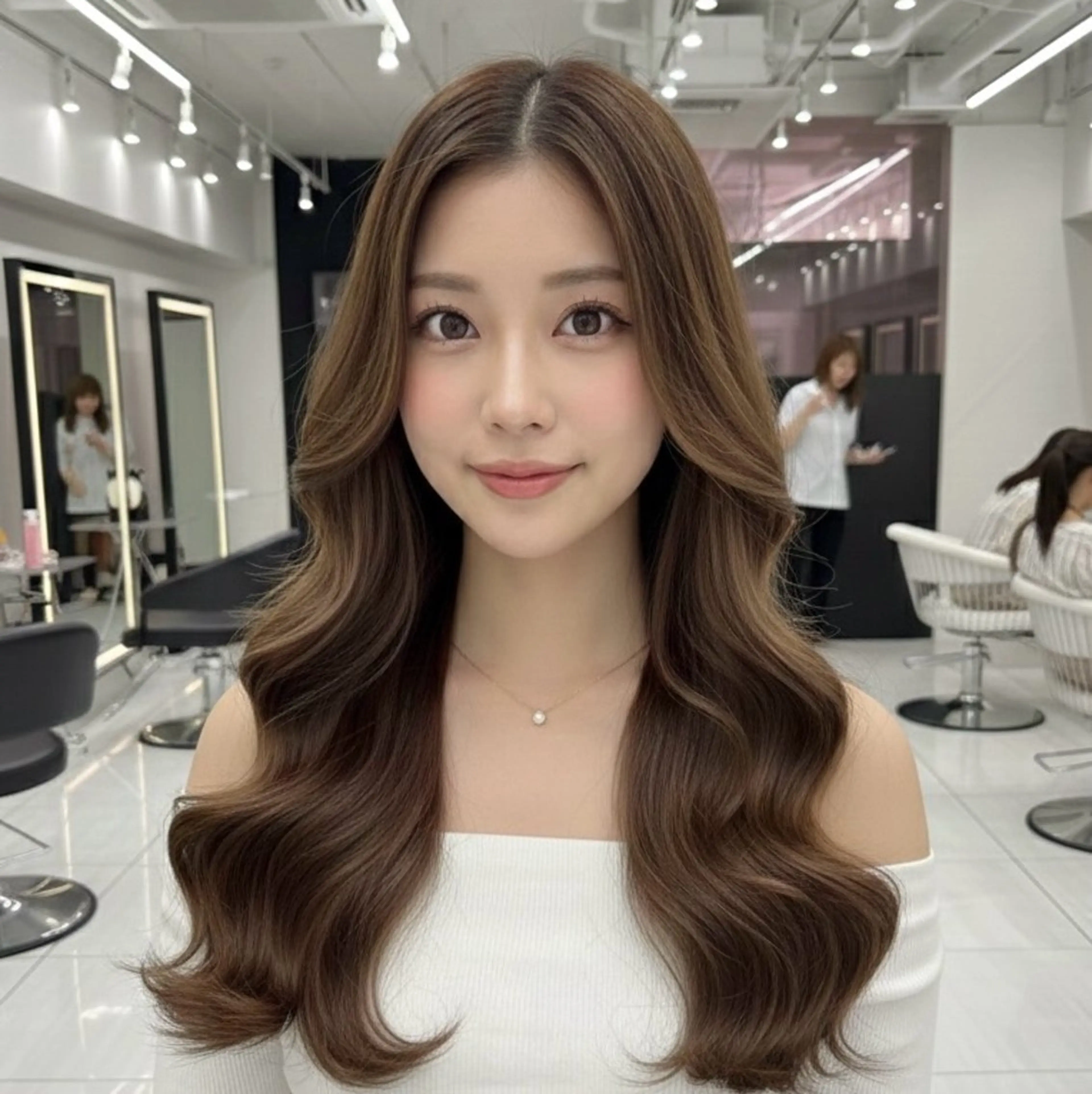 ロング カット ヘアカラー トリートメント 新宿/韓国レイヤー/ 髪質改善/佐藤航のヘアスタイル