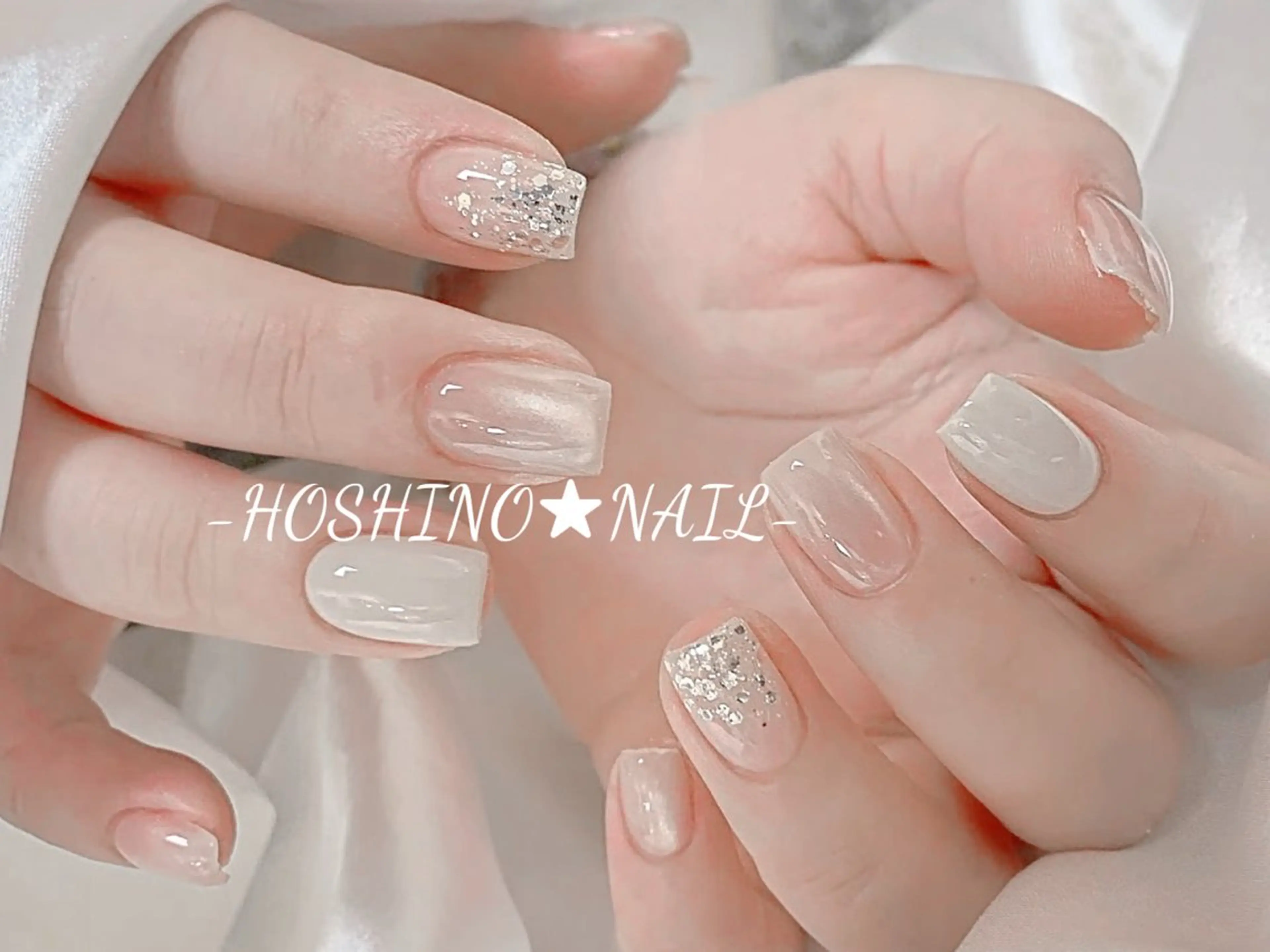 ネイル オーロラネイル チークネイル ドット フットネイル フレンチネイル ハンドネイル ★HOSHINO NAIL★新宿店のネイルデザイン