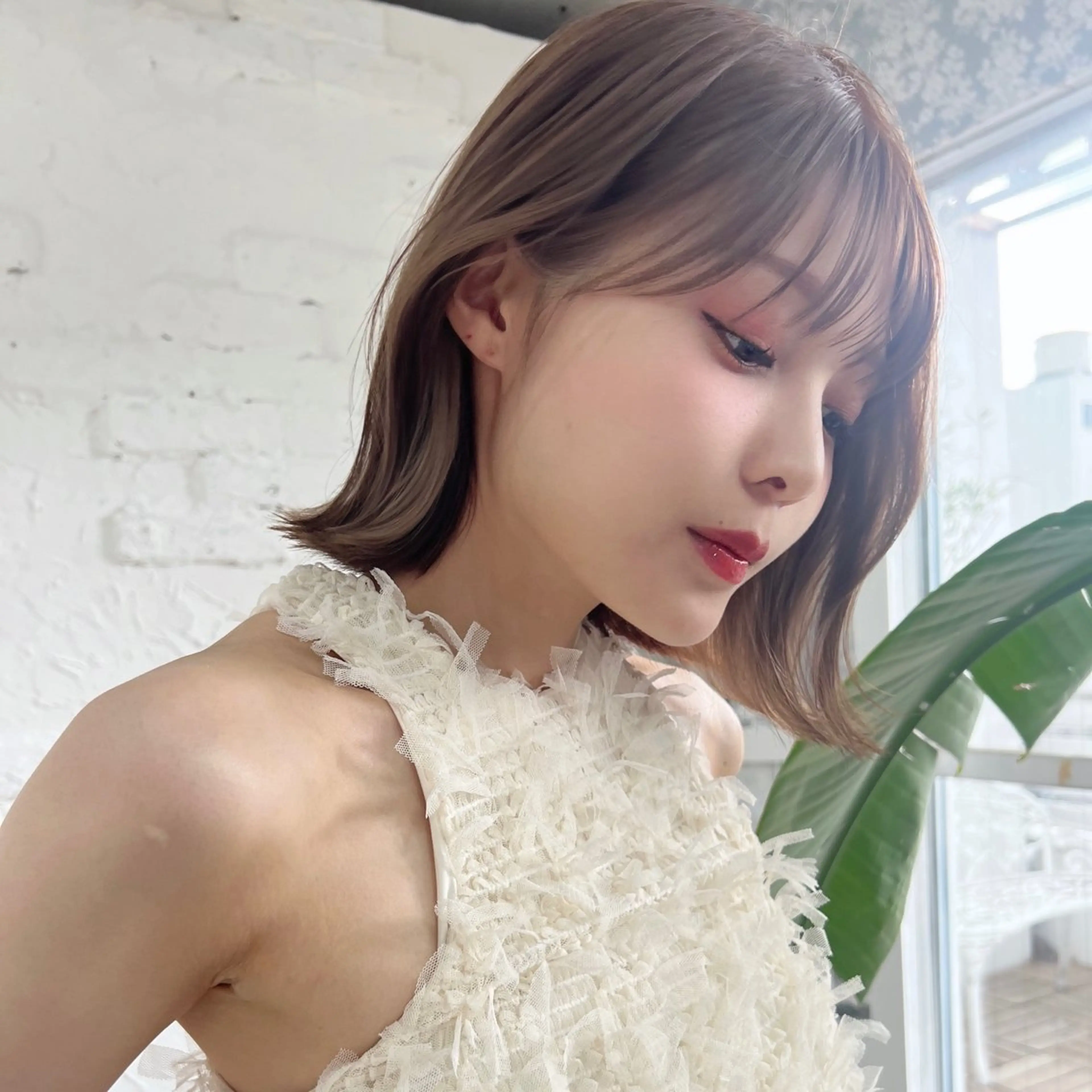 ショート ボブ カット ヘアカラー トリートメント 韓国モテhair🍑 momoのヘアスタイル