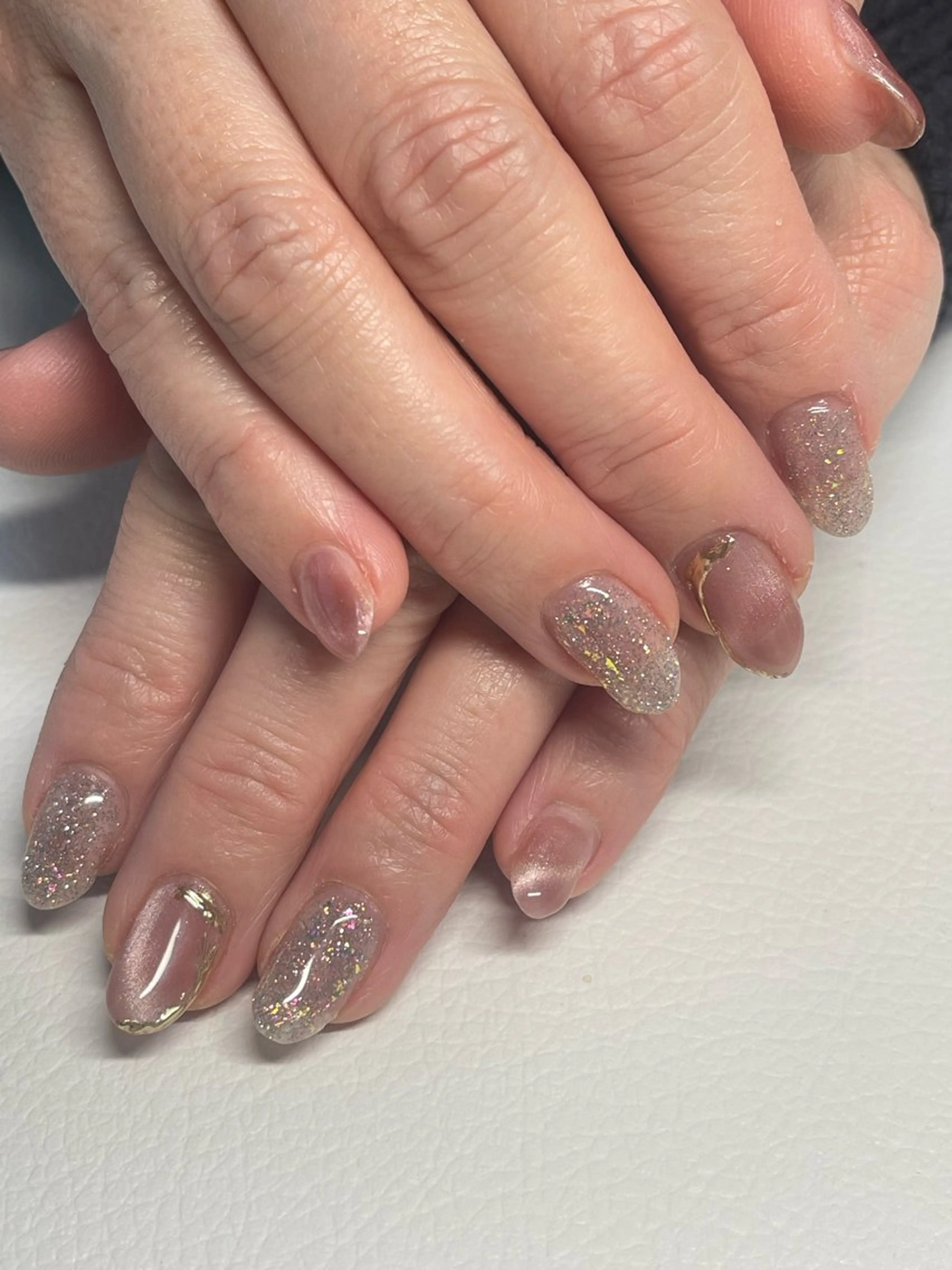 ネイル ラメ(グリッター) マグネットネイル Flora nailのネイルデザイン