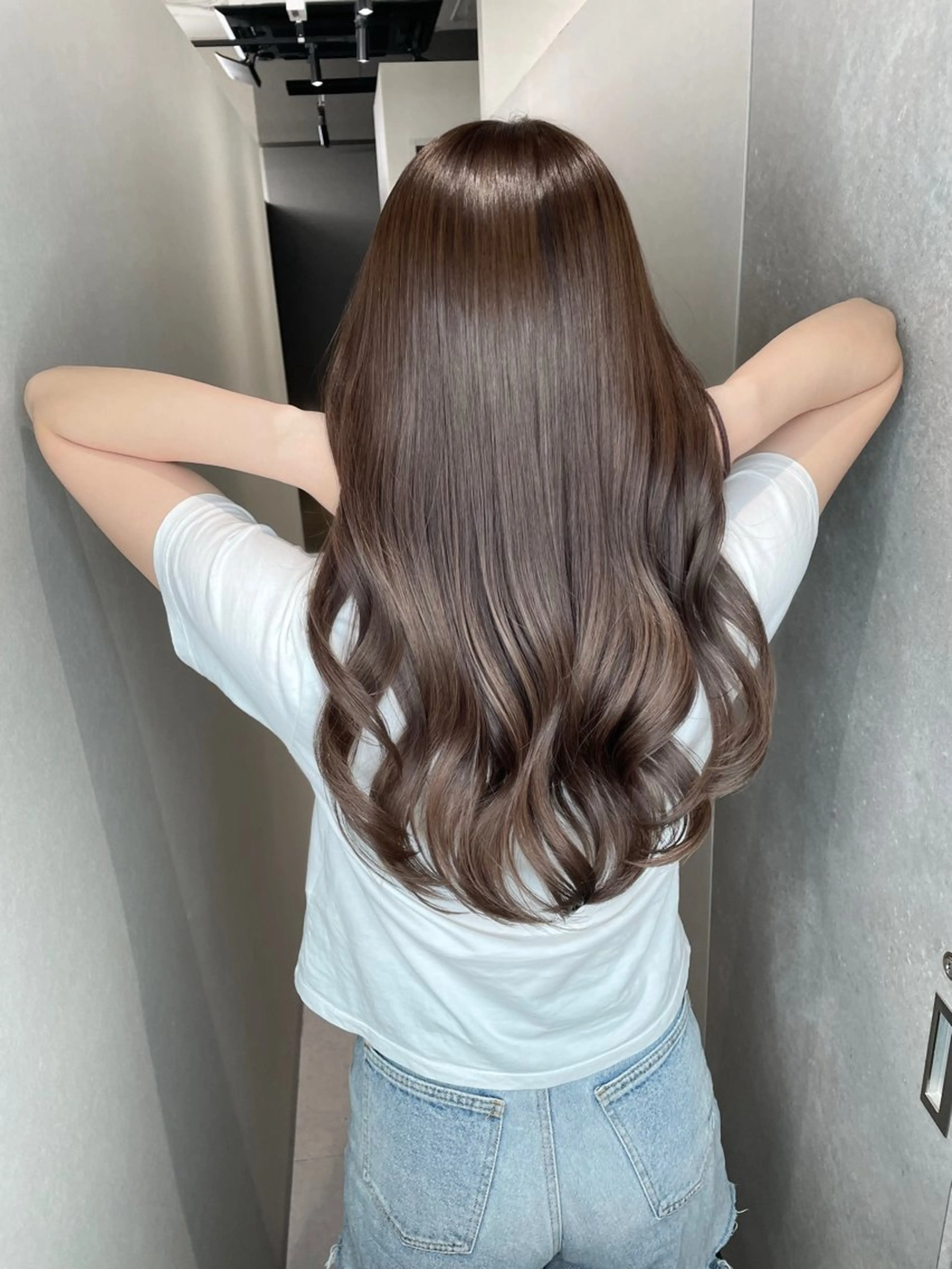 セミロング カラー 透明感カラー 髪質改善 縮毛矯正 トリートメント ヘアカラー トリートメント BOOTH share saron所属・今井 勝也のヘアスタイル