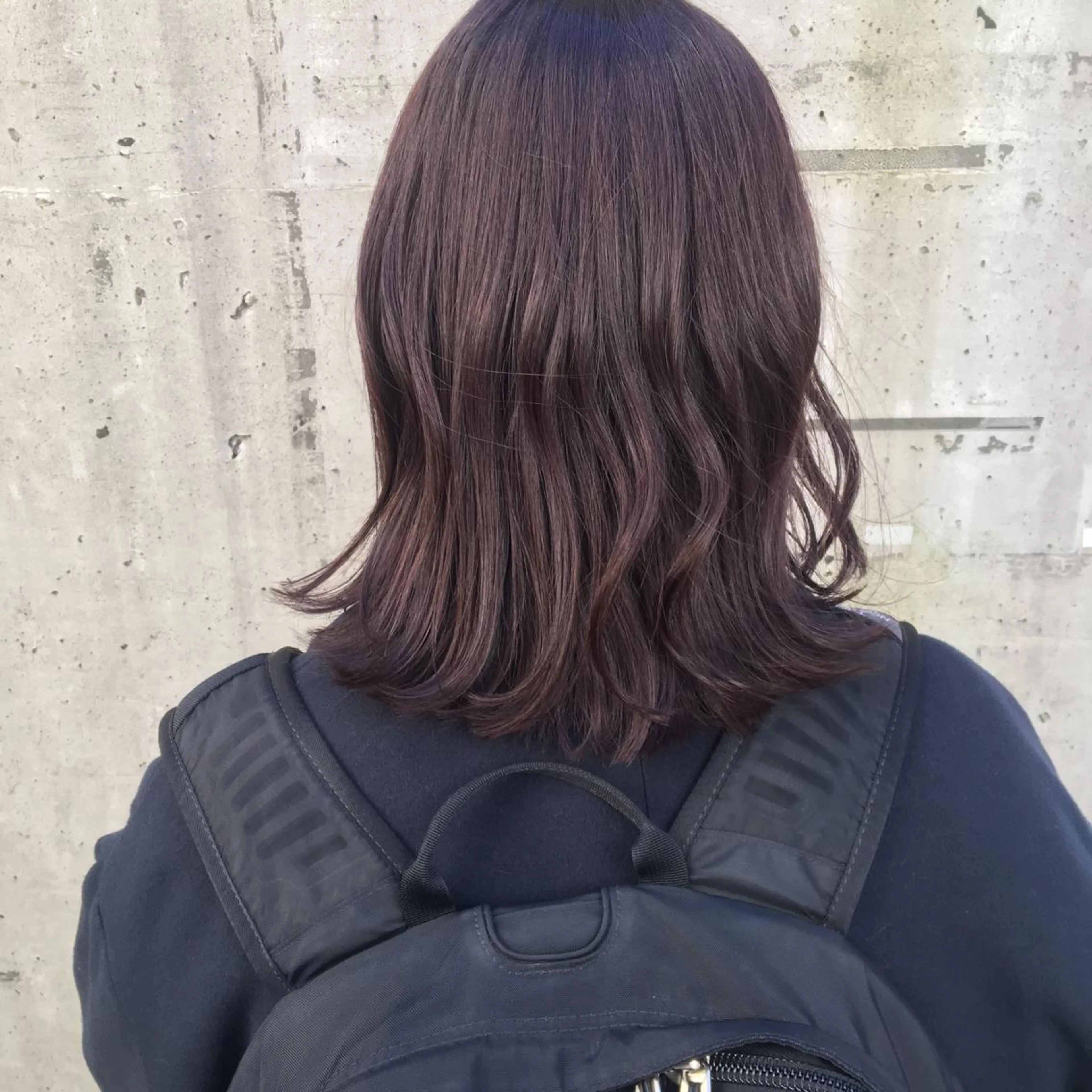 ミディアム カラー アッシュ パープルカラー パープルアッシュ emme MIHO♡のヘアスタイル