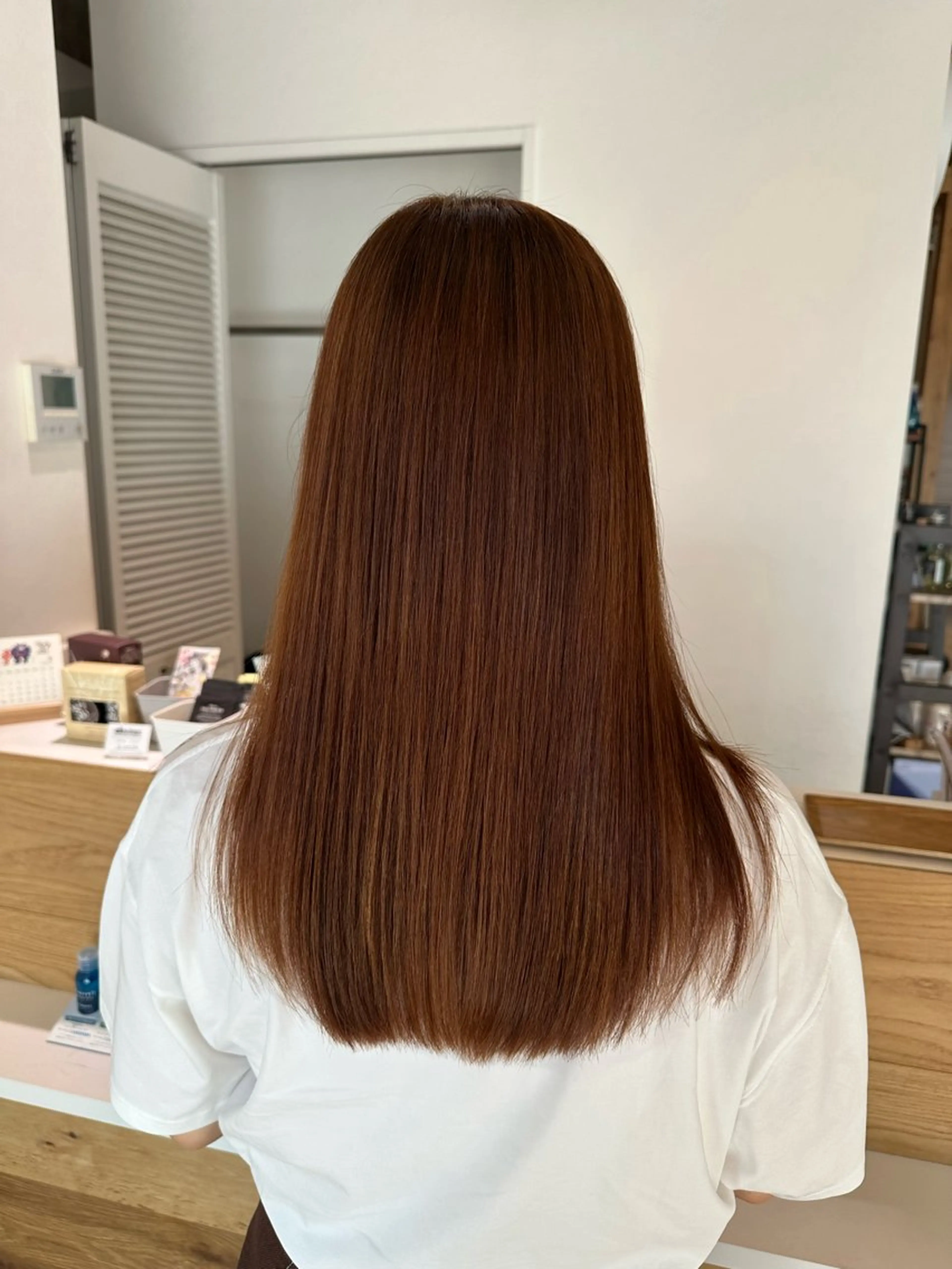 ロング 縮毛矯正 Annie 吉田 裕美のヘアスタイル