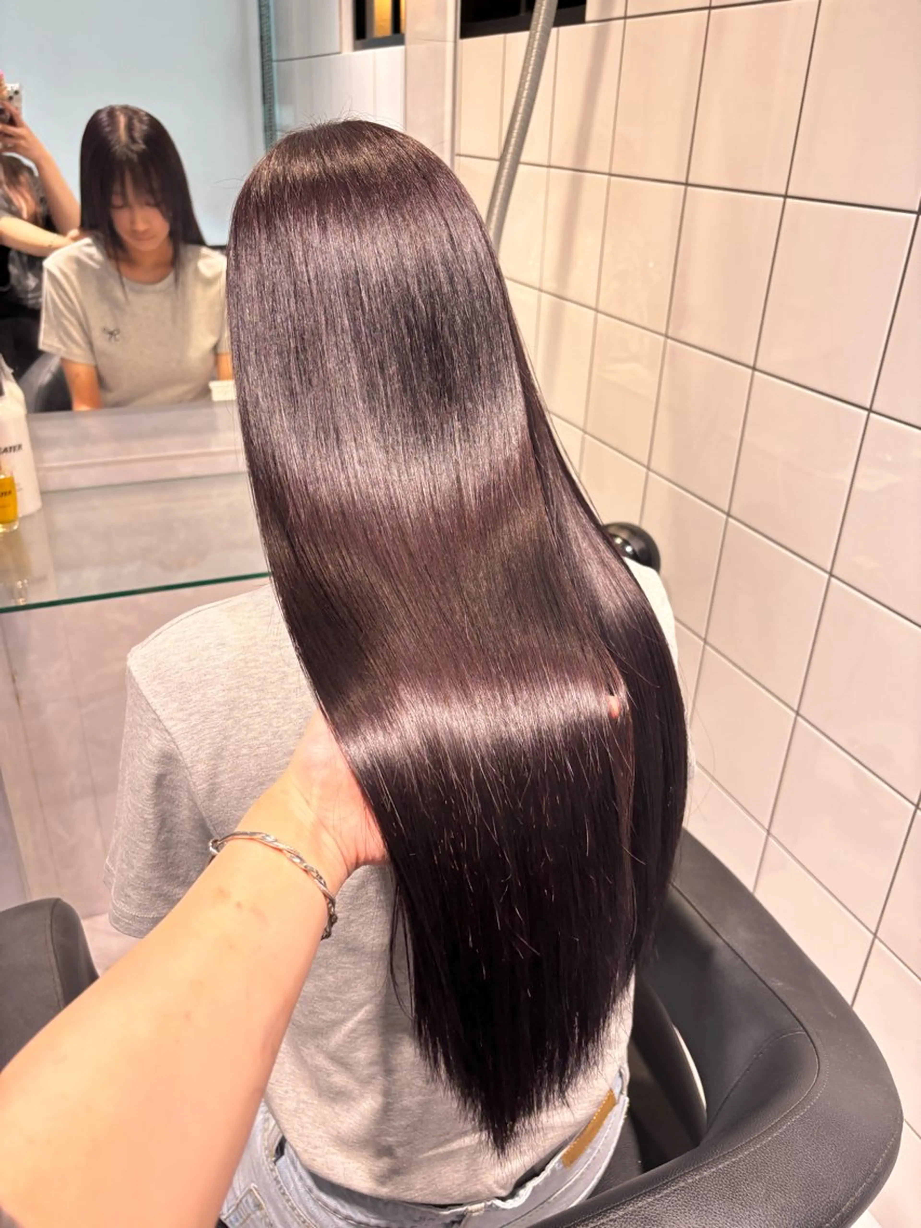 ロング カラー ラベンダーカラー カット ヘアカラー トリートメント ヘッドスパ ヘアセット 表参道♡暗髪^ྀི 艶カラー♡アユミのヘアスタイル