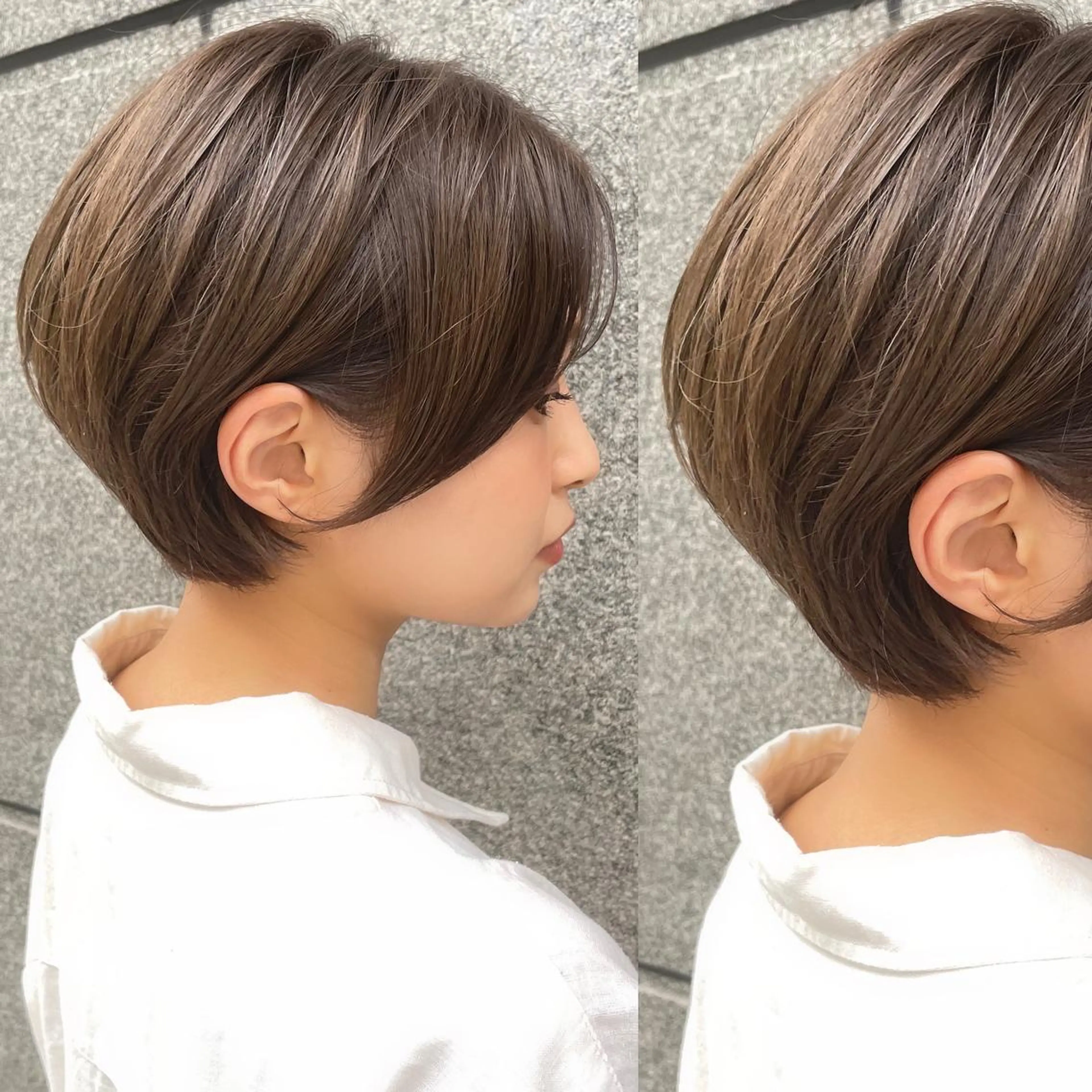 ショート カラー カット ヘアカラー 【韓国　レイヤー 髪質改善✨】かずのヘアスタイル