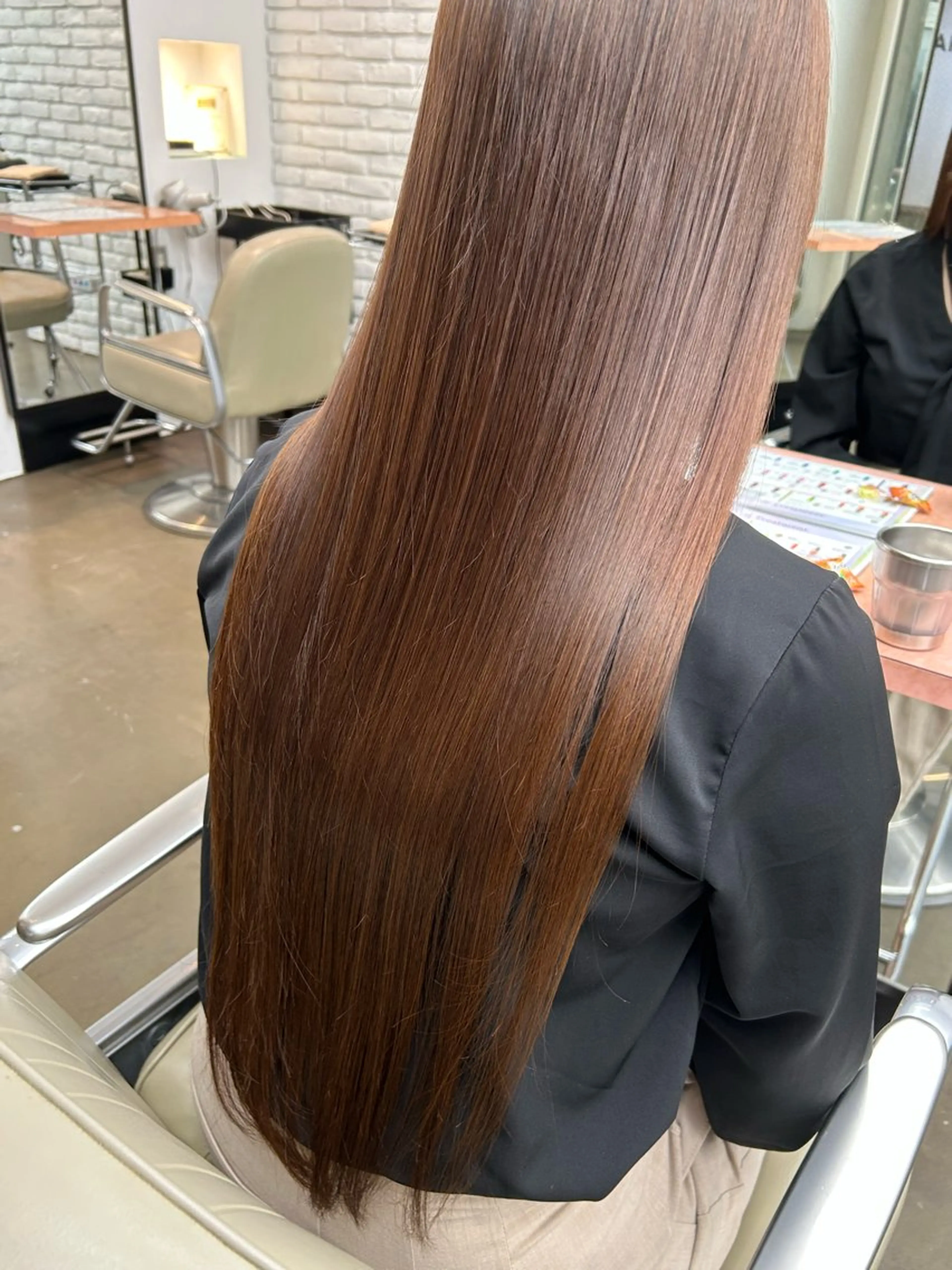 ロング 縮毛矯正 DIFINO所属・林 星那のヘアスタイル