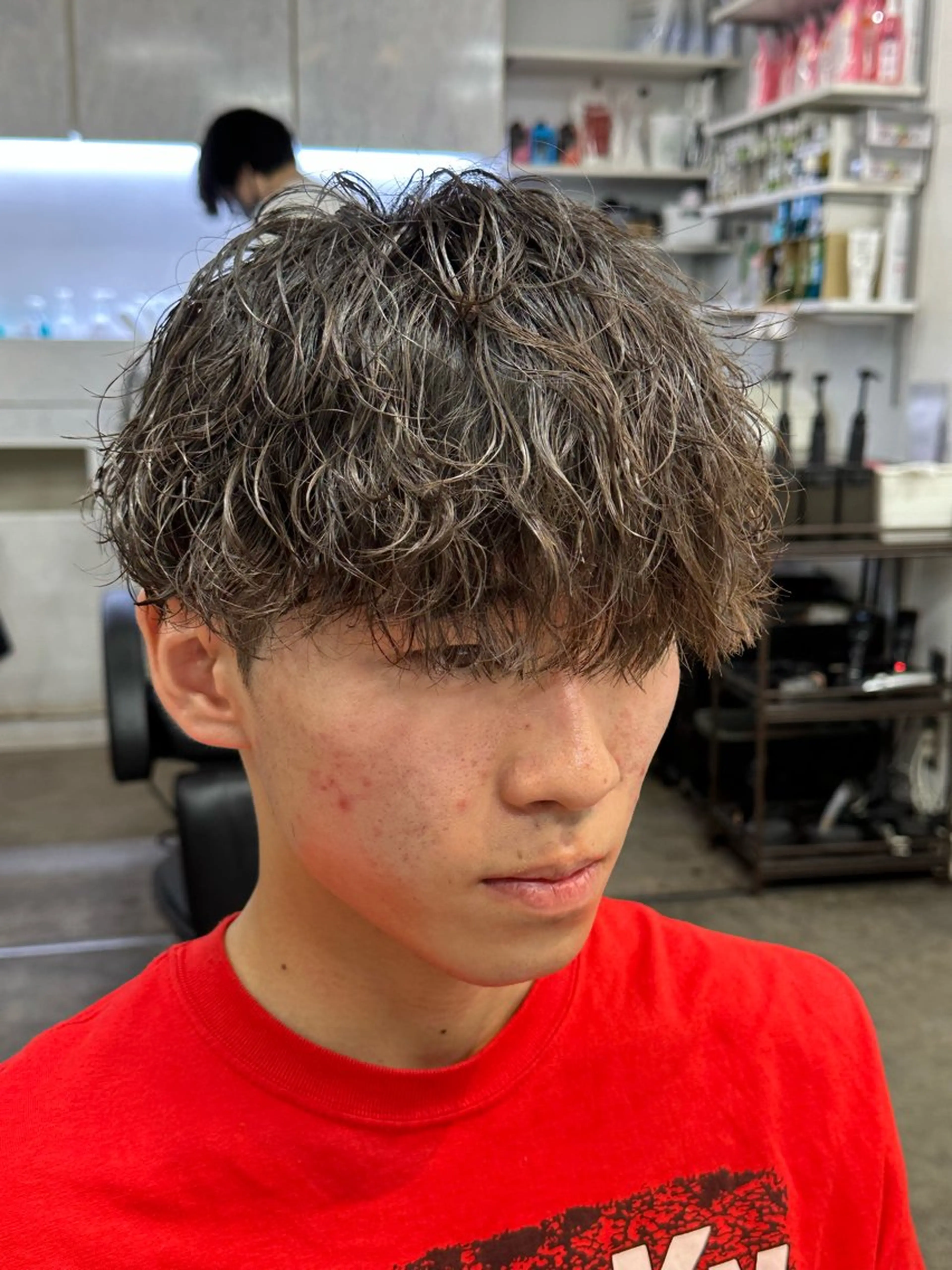 パーマ メンズ フェザーパーマ マッシュ メンズパーマ 学生（メンズ向け） メンズツイストパーマ パーマ fifth men's原宿所属・fifth/原宿/ シャドウパーマ/カズのヘアスタイル