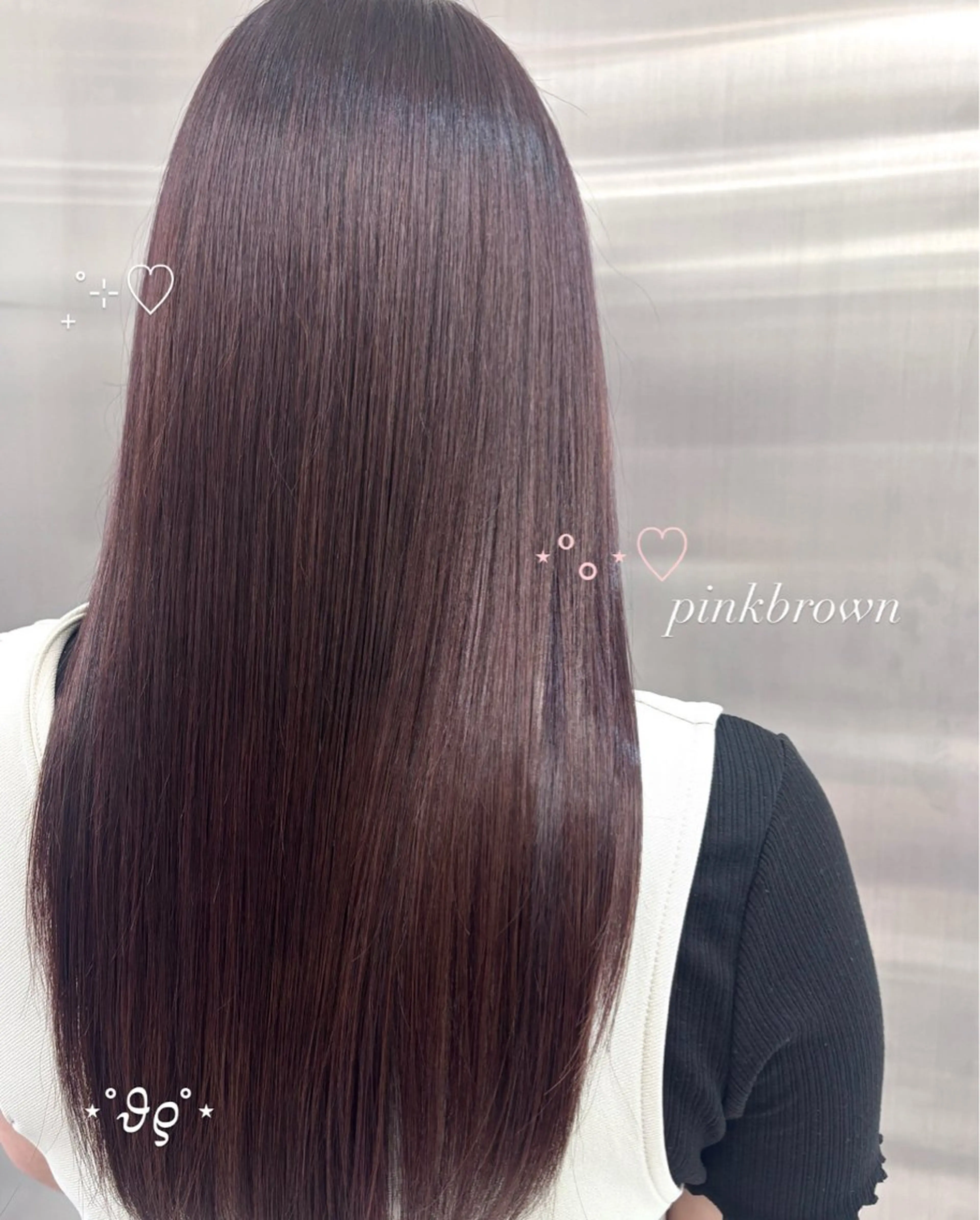 ロング カラー ラベンダーカラー ピンクカラー ピンクラベンダー リコ🪐ワンカラー モデル募集のヘアスタイル