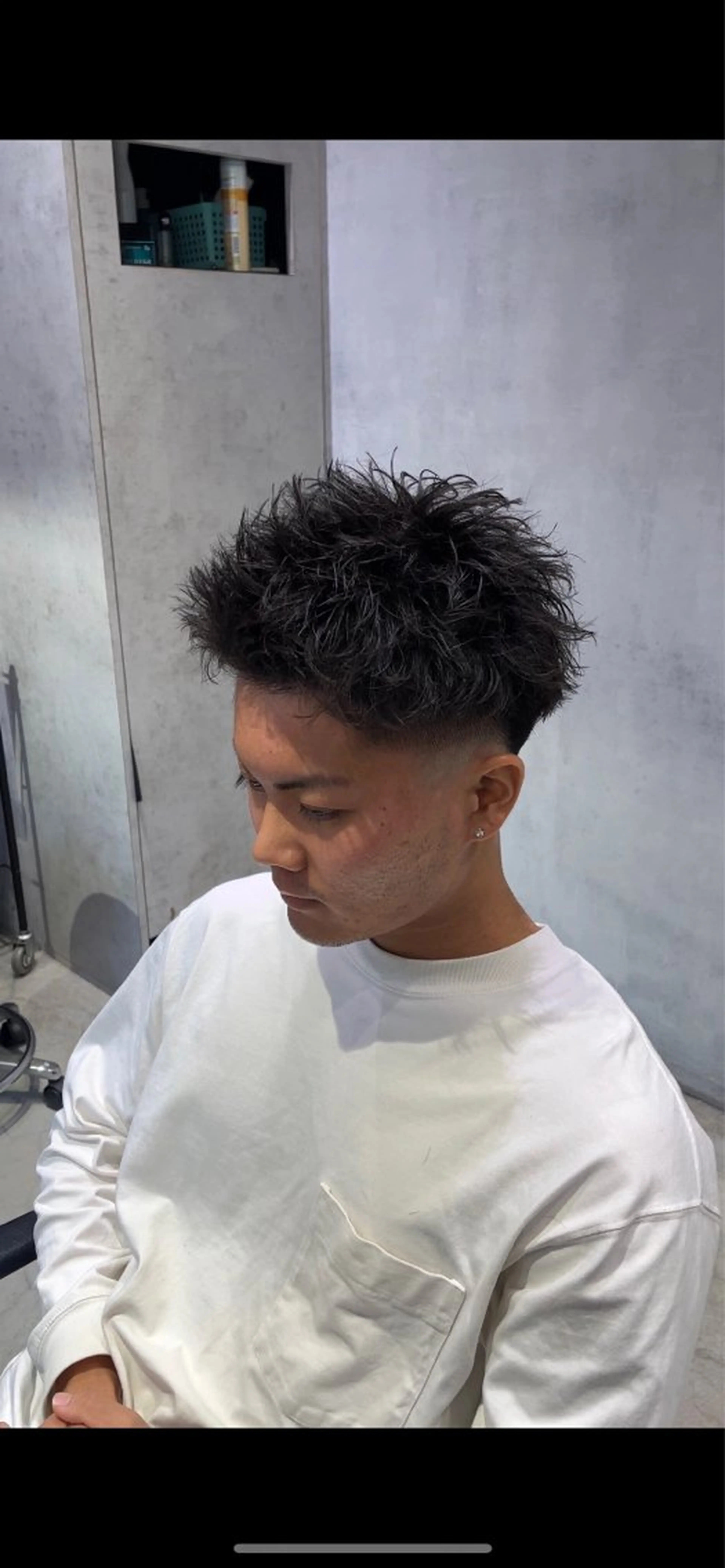 ショート パーマ メンズ カット パーマ メンズスパイキー特化 ayumuのヘアスタイル