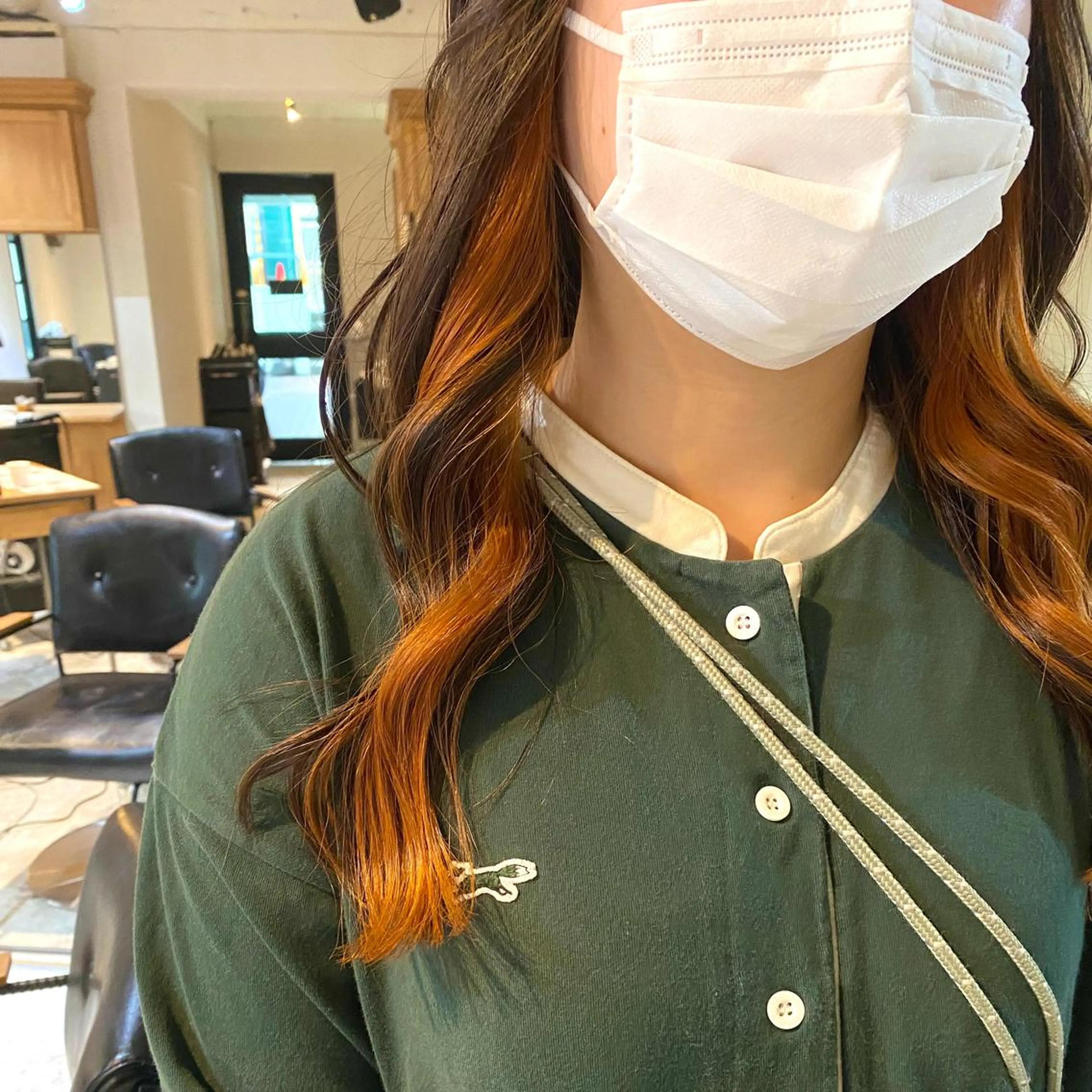 ロング カラー イヤリングカラー カット ヘアカラー 🫧FERIA ﾌﾙｲﾁ ﾕｳｷ🫧のヘアスタイル