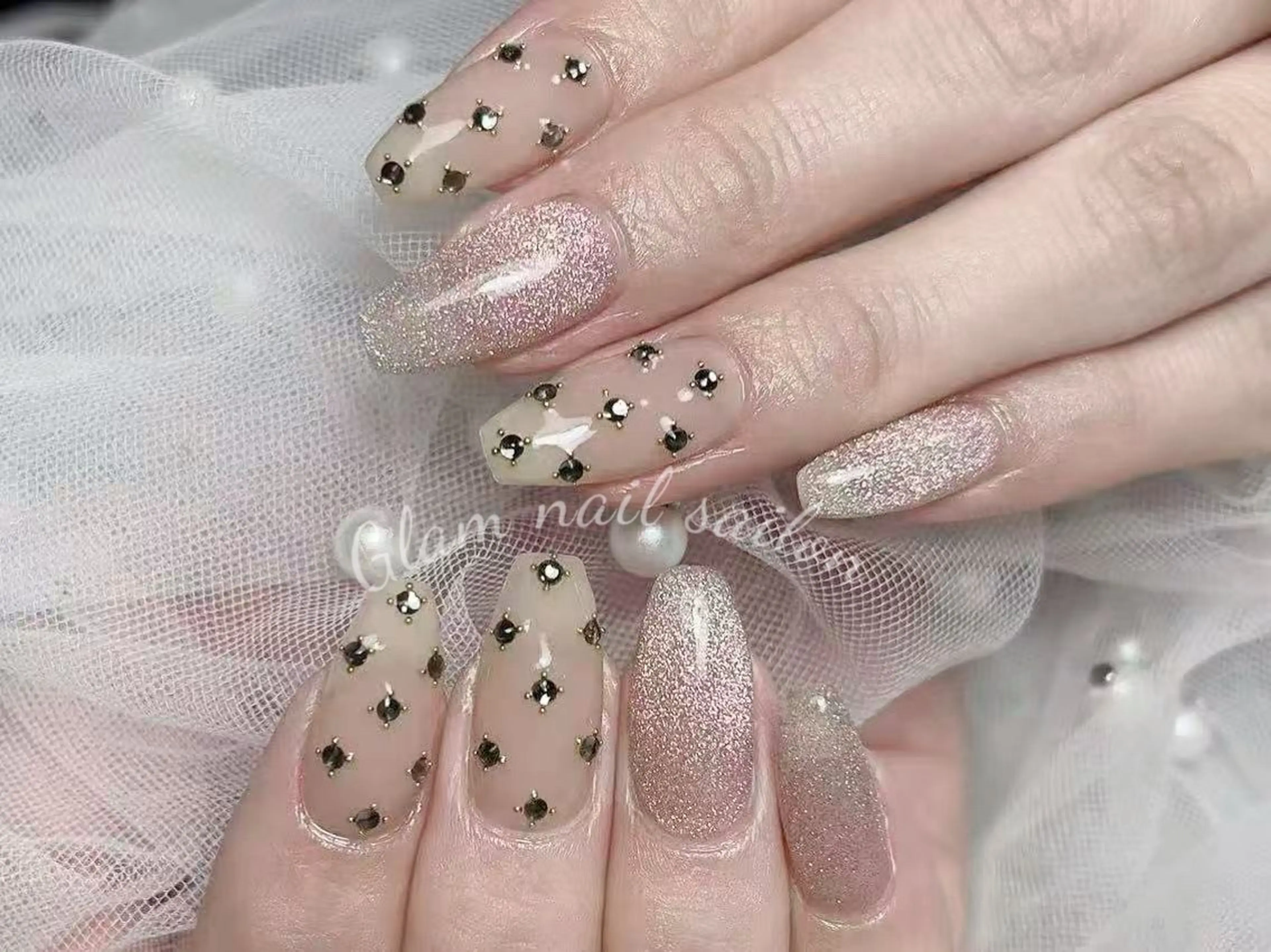 ネイル エツメ💅 長さだし🎀デザインのネイルデザイン