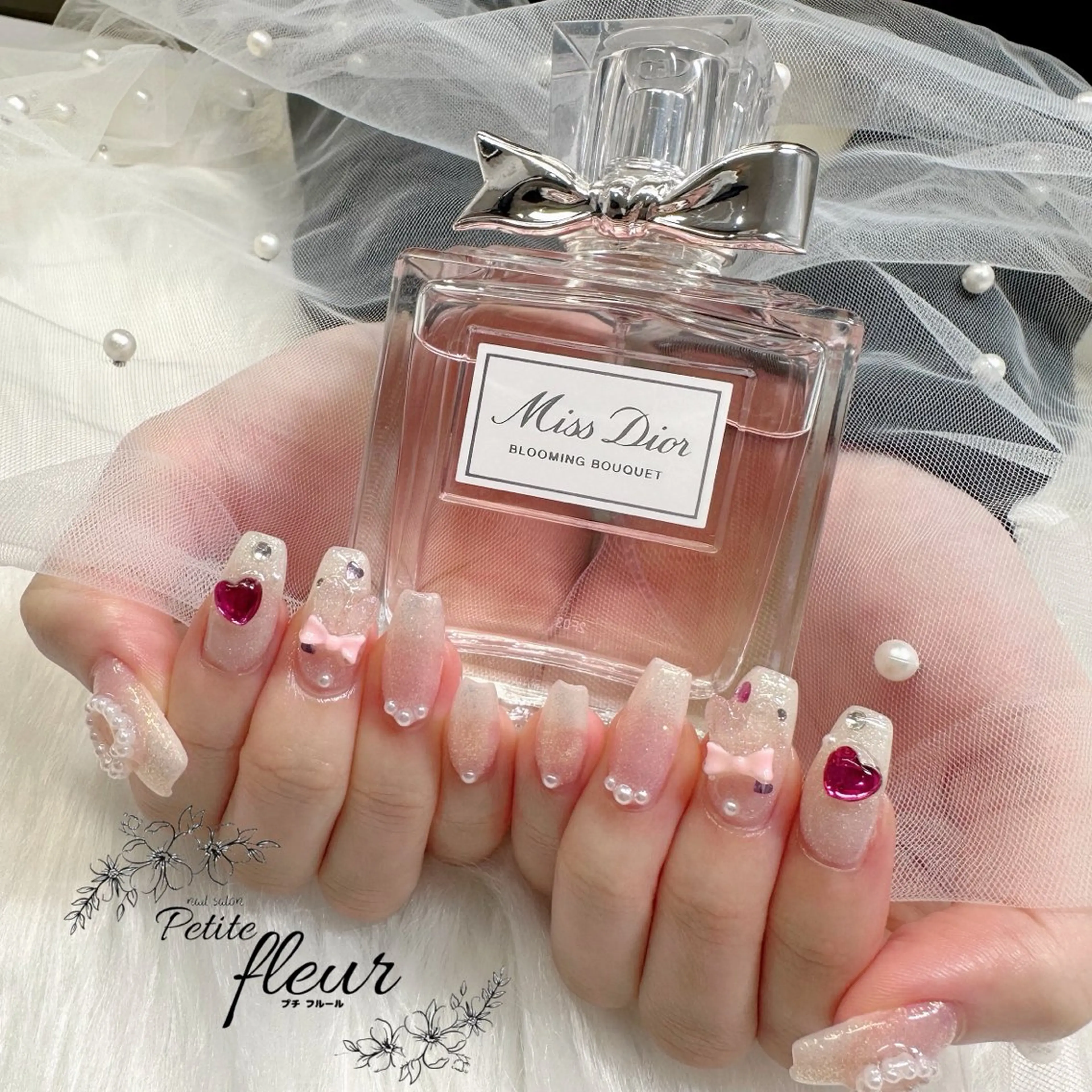 ネイル キラキラネイル ハンドネイル ❁⃘*。Petite fleur❁⃘*りさのネイルデザイン