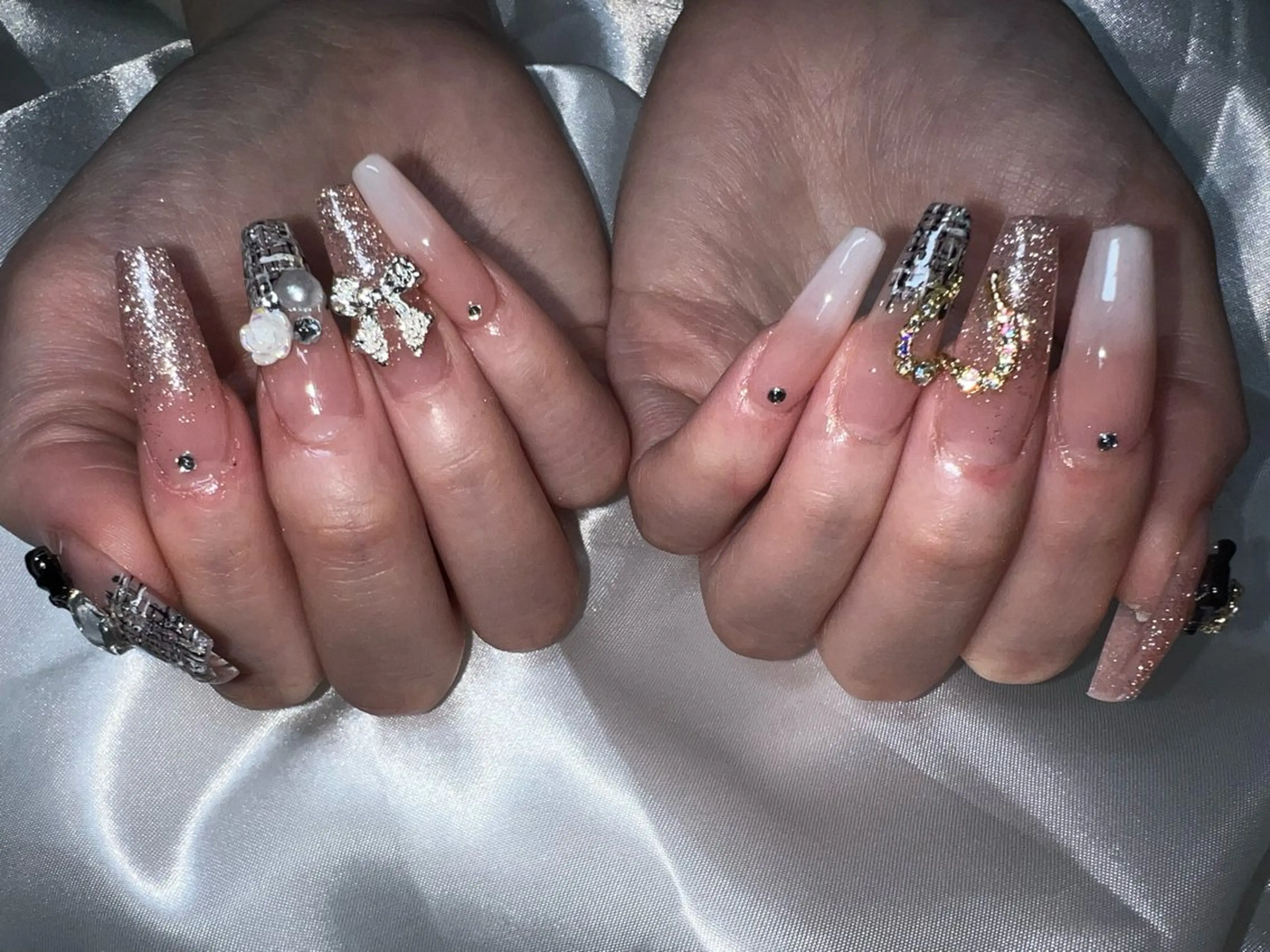 ネイル フラッシュネイル ツイードネイル ハンドネイル Ruana Nailのネイルデザイン