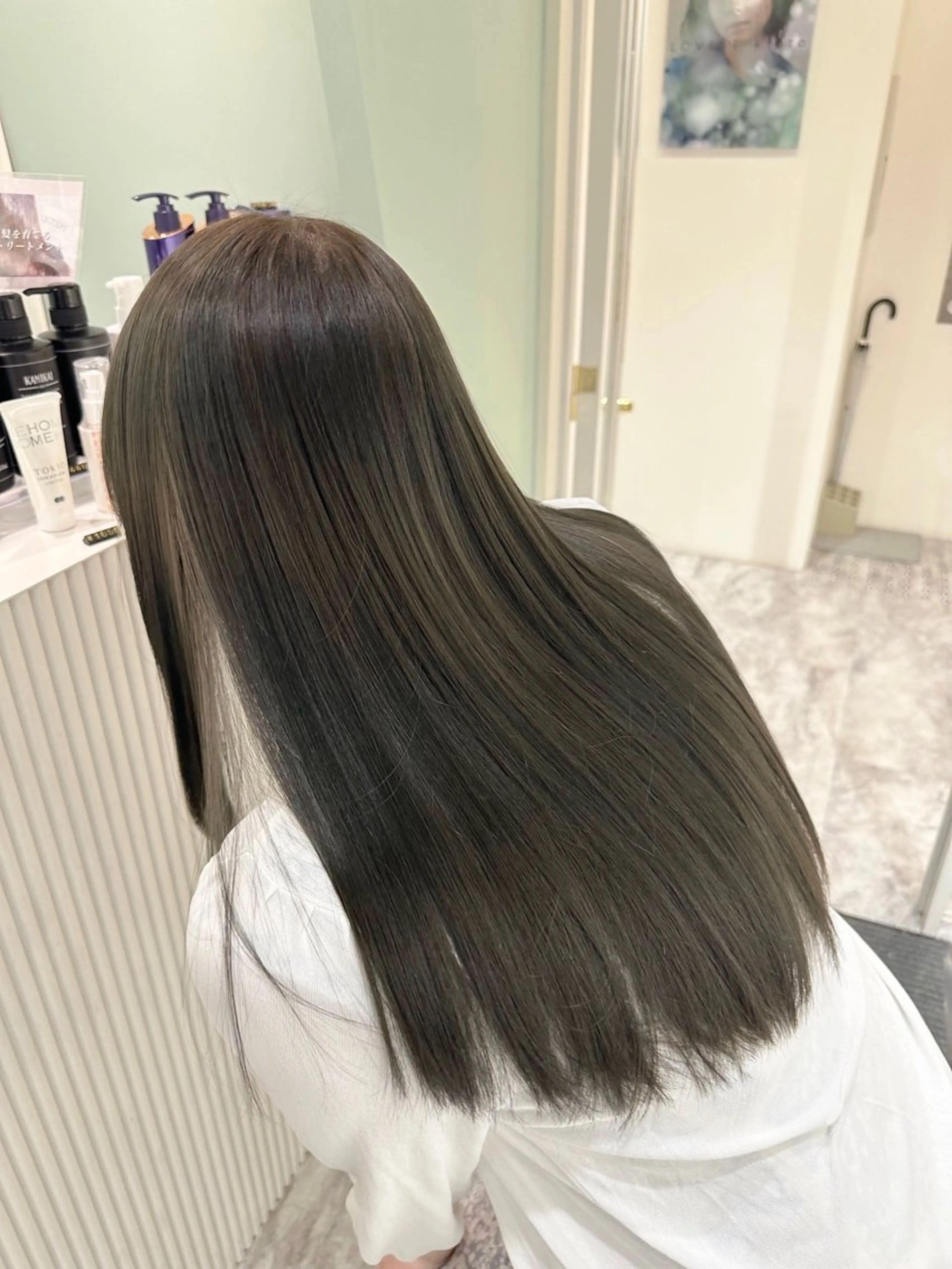 セミロング カラー ヘアカラー トリートメント 【SIUN】健太郎 髪質改善/透明感のヘアスタイル