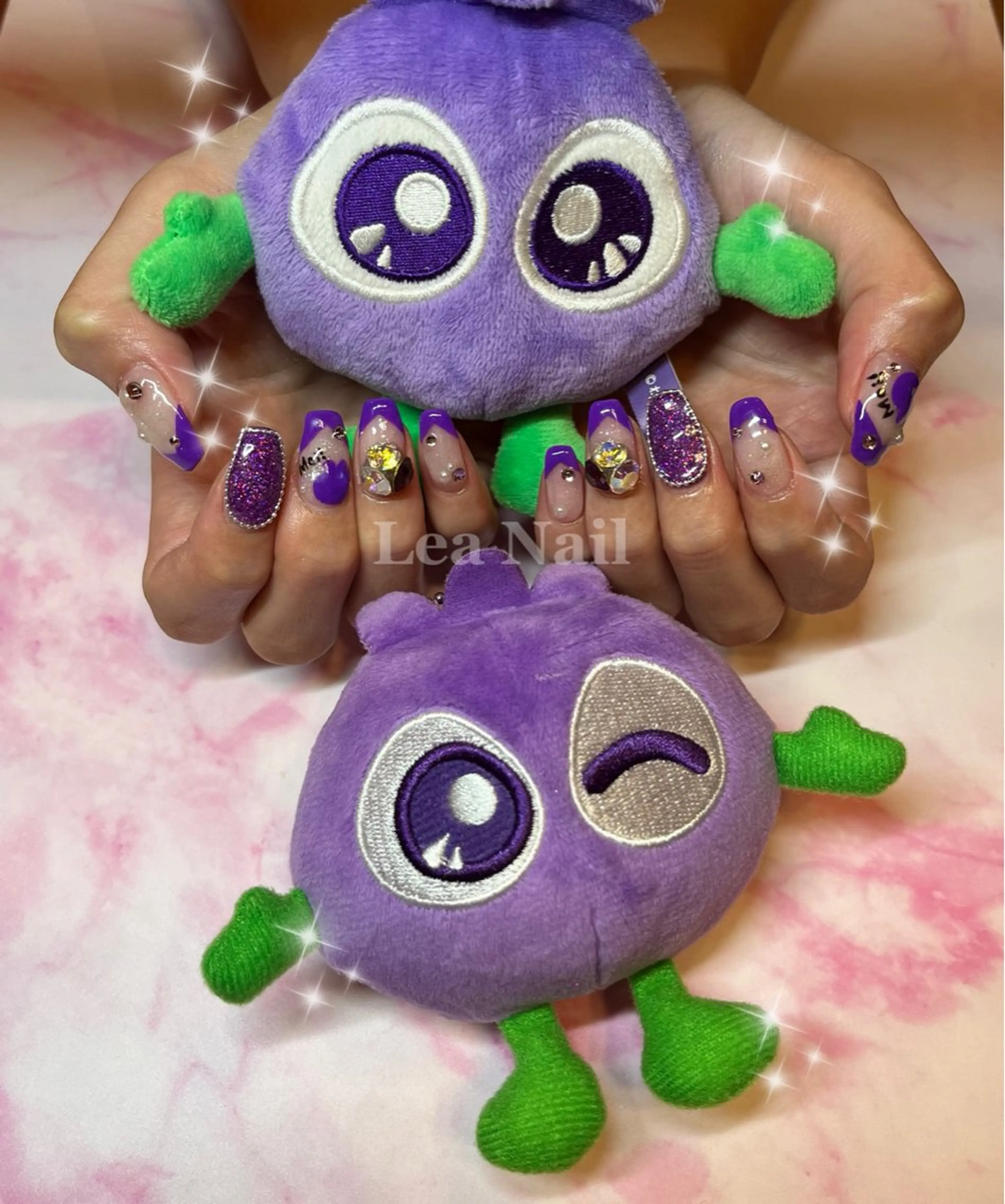 ネイル ブルー ハンドネイル Lea Nailのネイルデザイン