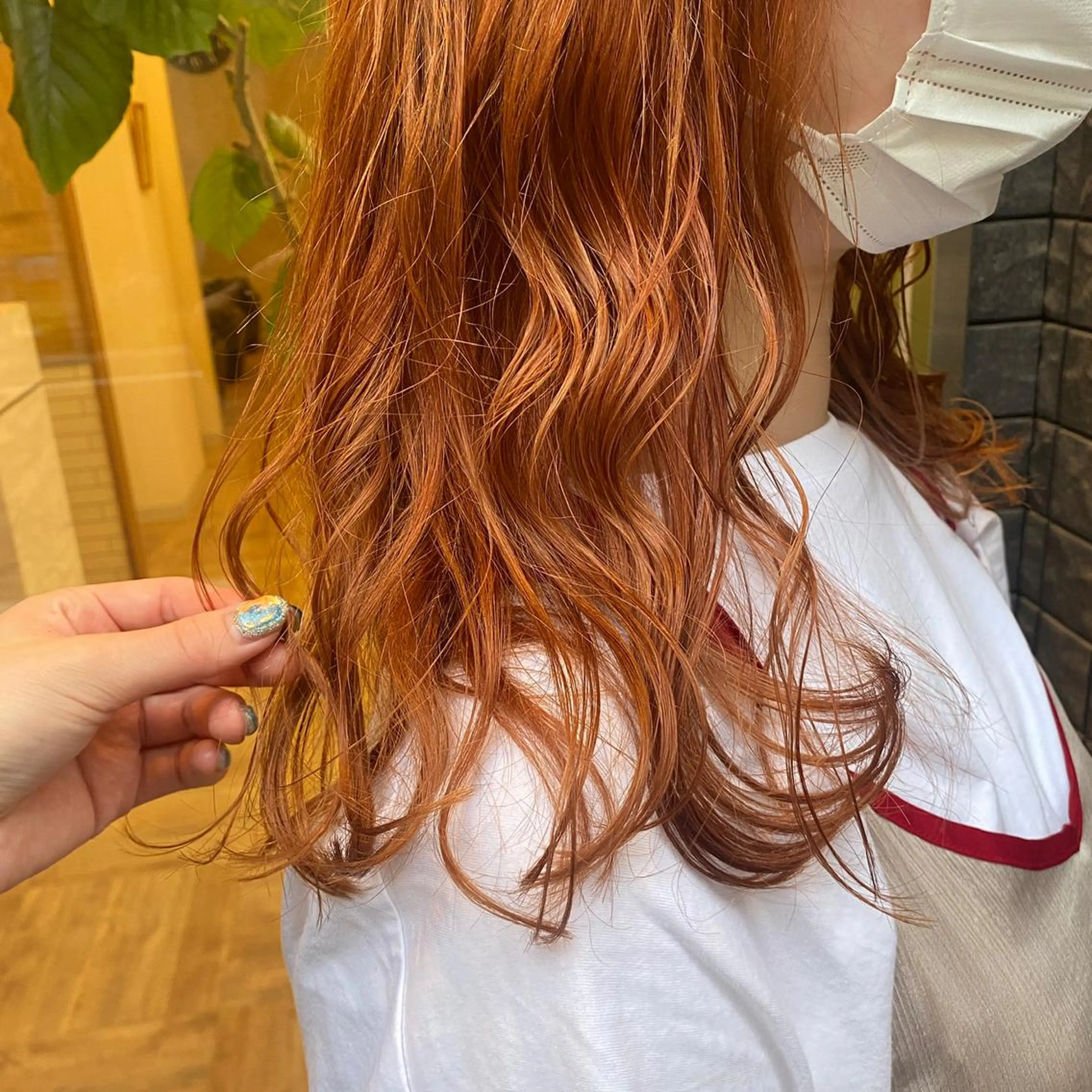 ロング カラー オレンジ Ii所属・舟橋 りんかのヘアスタイル