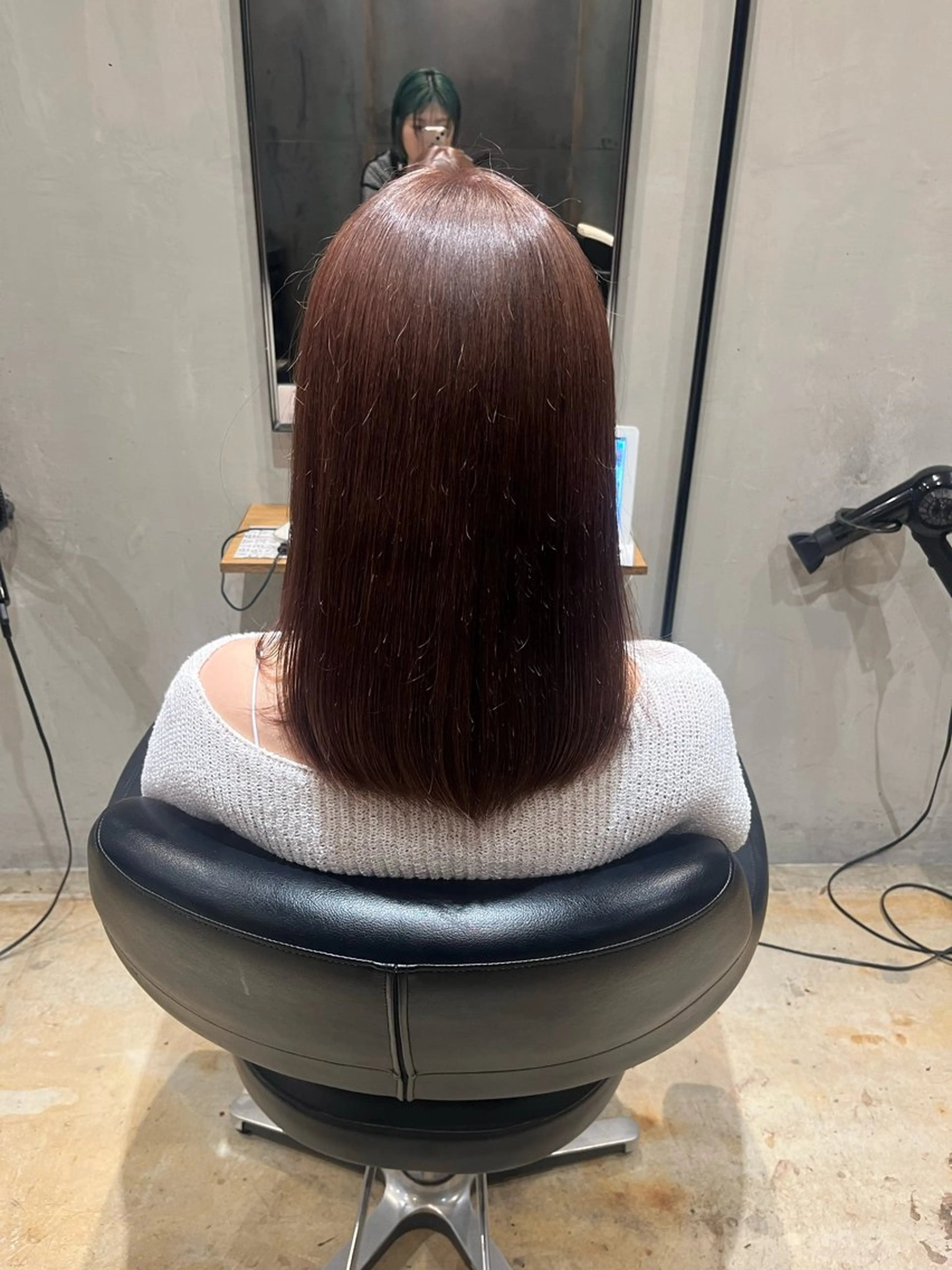 ミディアム カラー ヘアアレンジ ブラウンカラー 透明感カラー ピンクカラー ピンクブラウン みわ/博多 ブリーチ/カラーのヘアスタイル