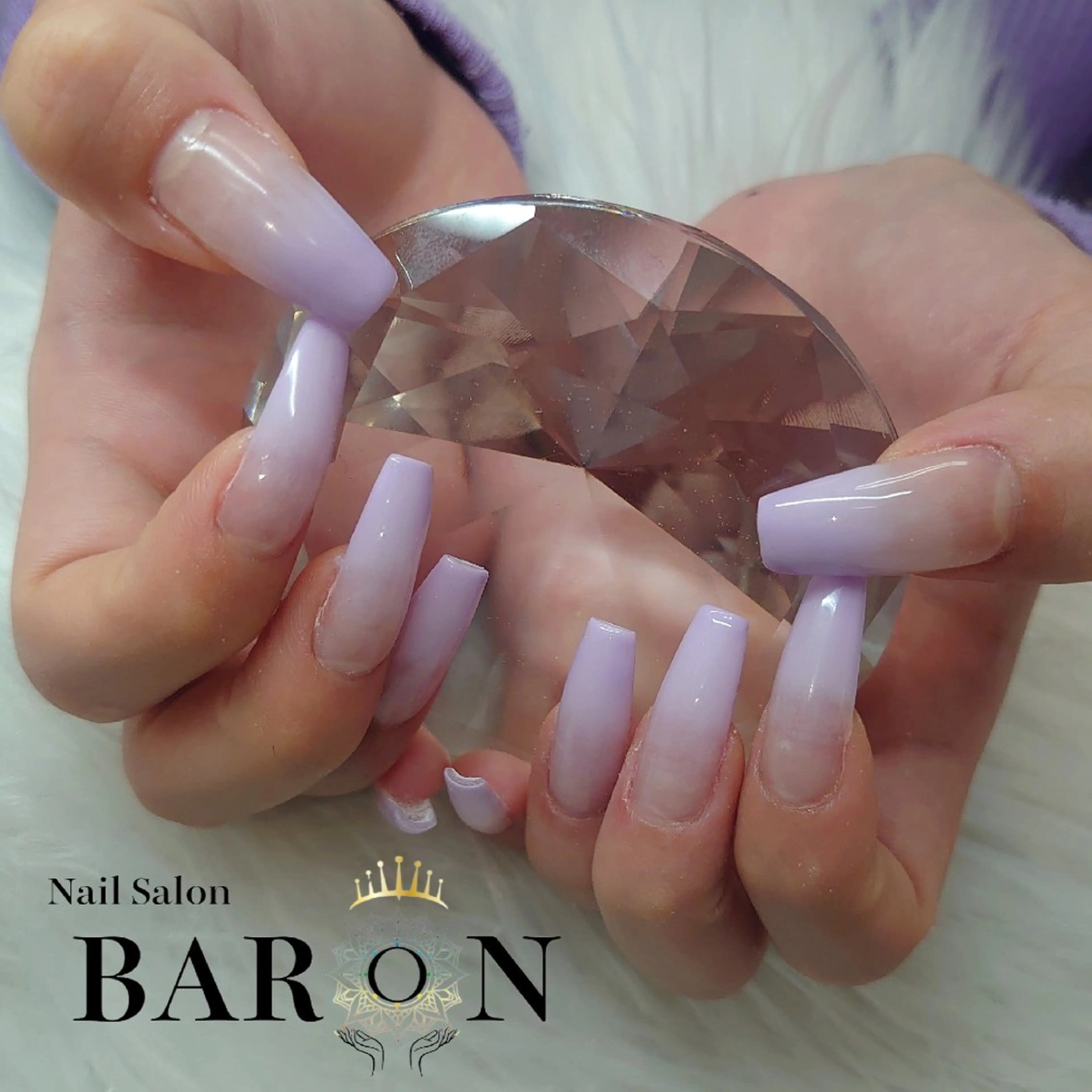 ネイル グラデーション スカルプネイル ♛BARON♛ AOIのネイルデザイン